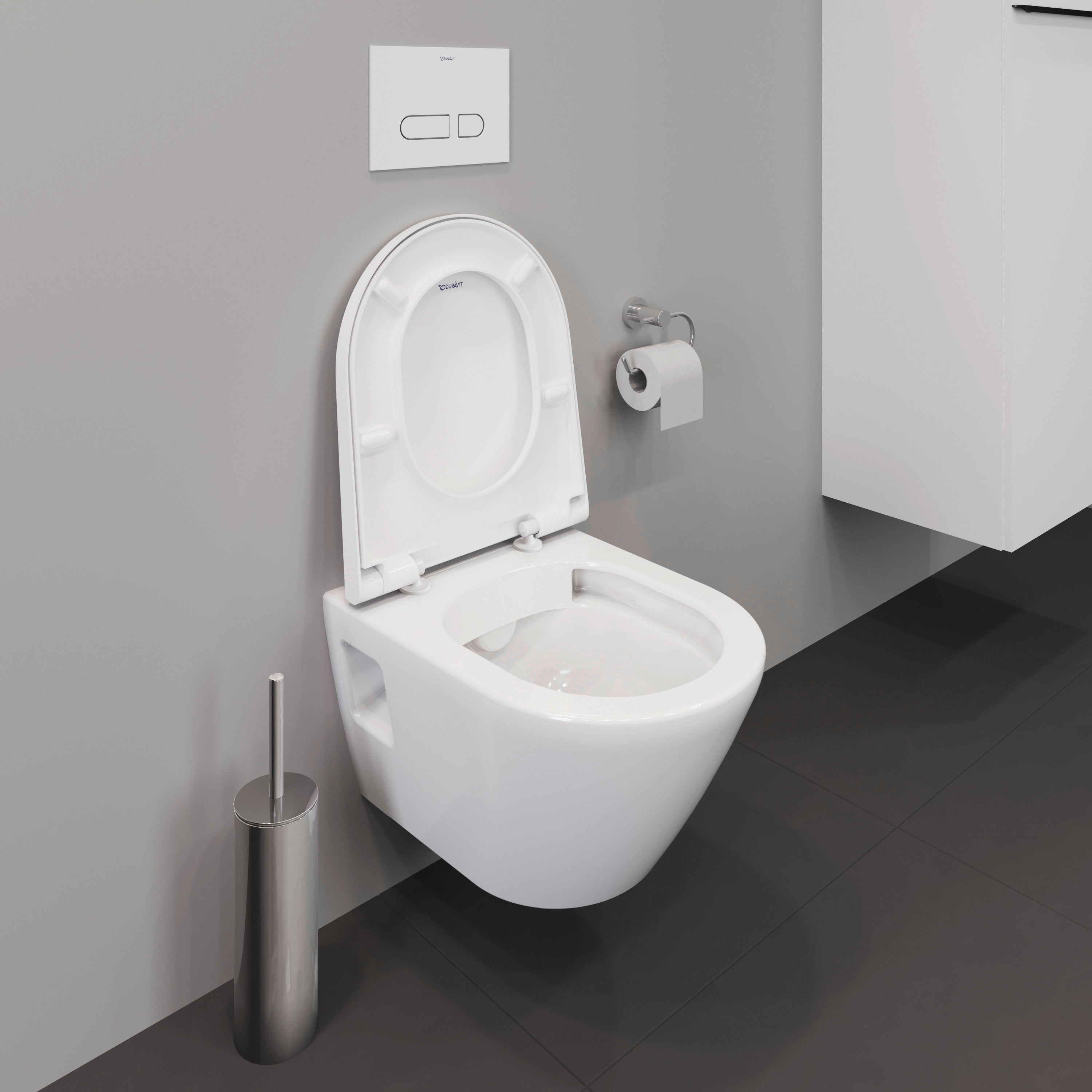 D-Neo Round Slow Close Toilet Seat in White