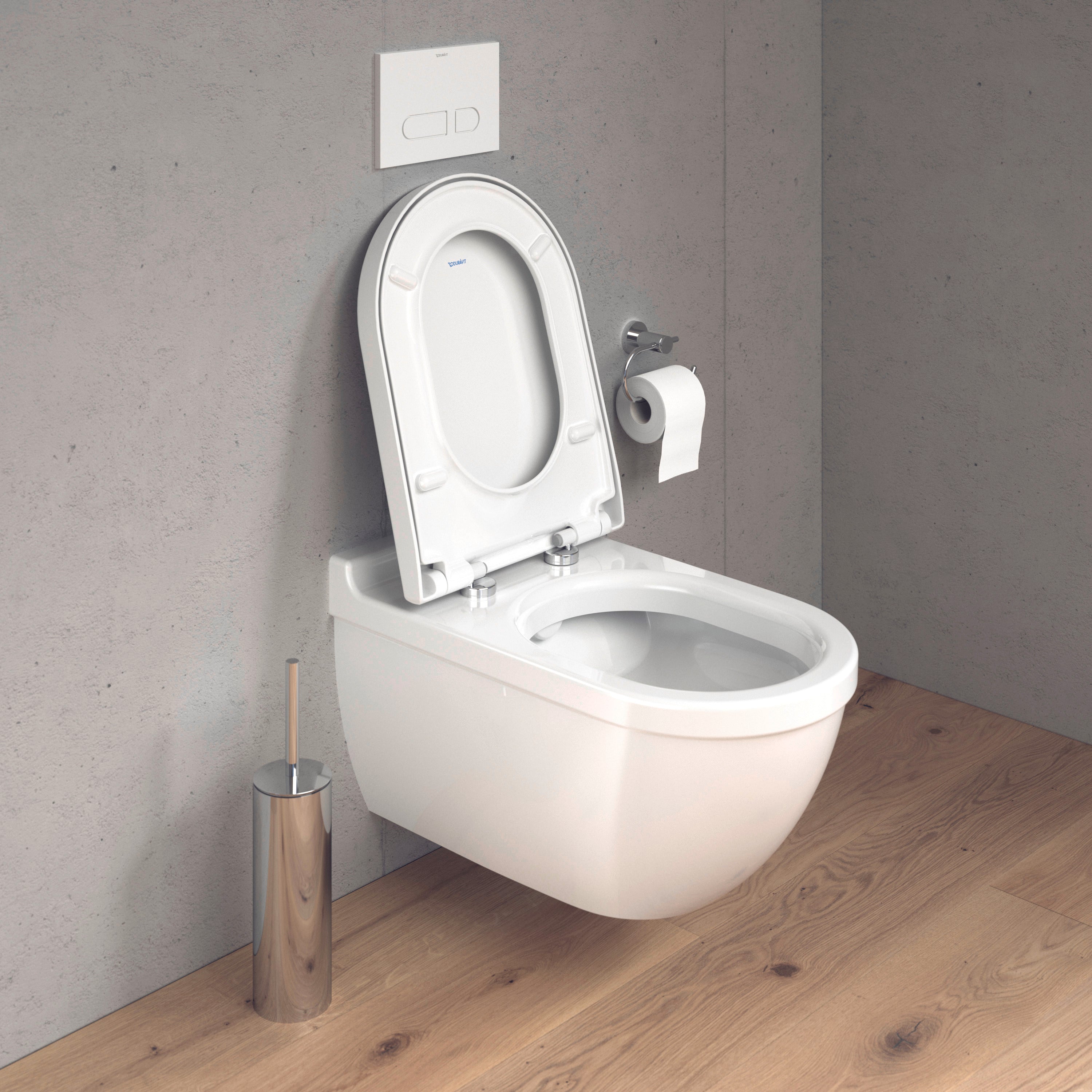 Starck 3 Elongated Slow Close Toilet Seat in White