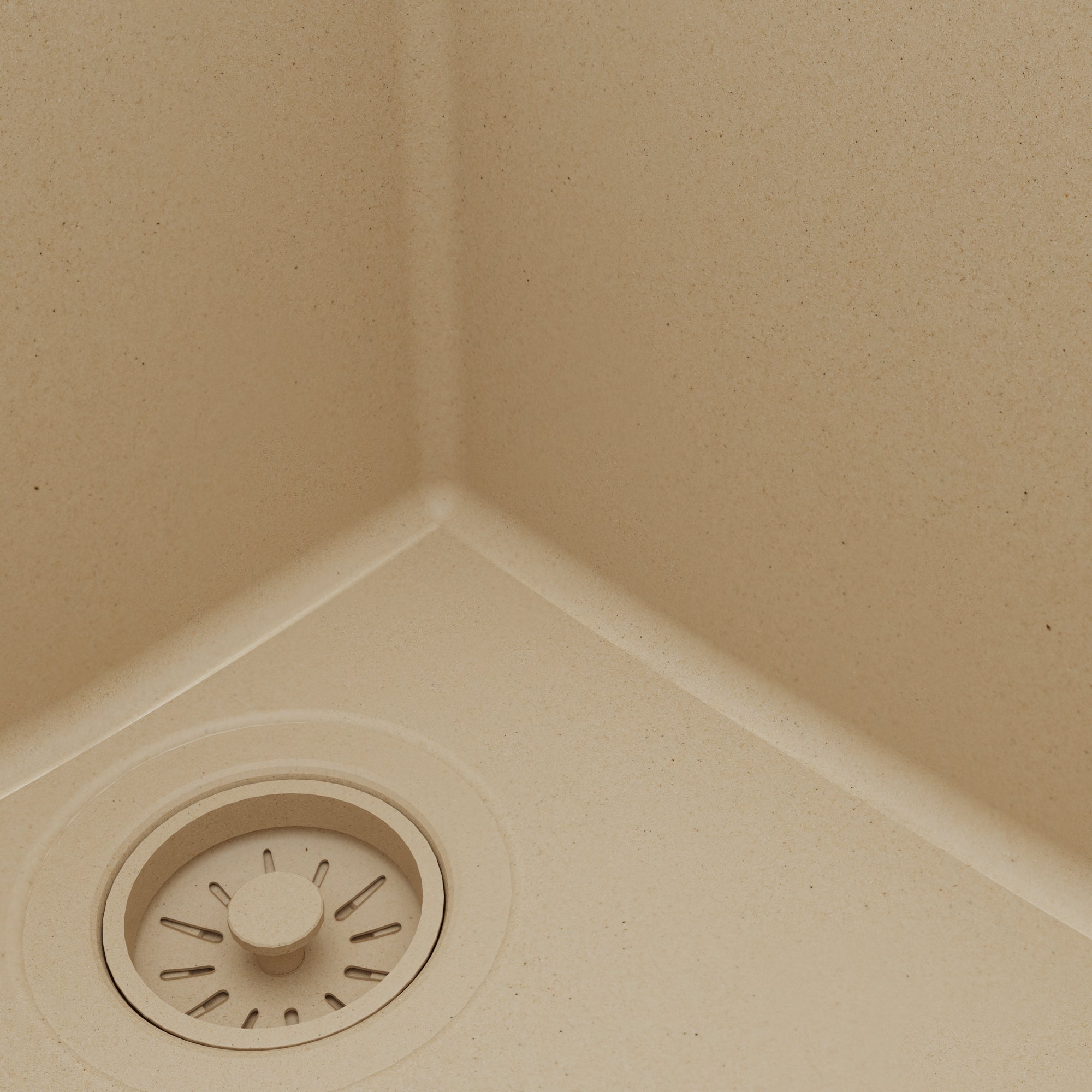 Alternative View of Karran 33" Drop In/Topmount Quartz Composite Kitchen Sink, 60/40 Double Bowl, Bisque, QT-811-BI