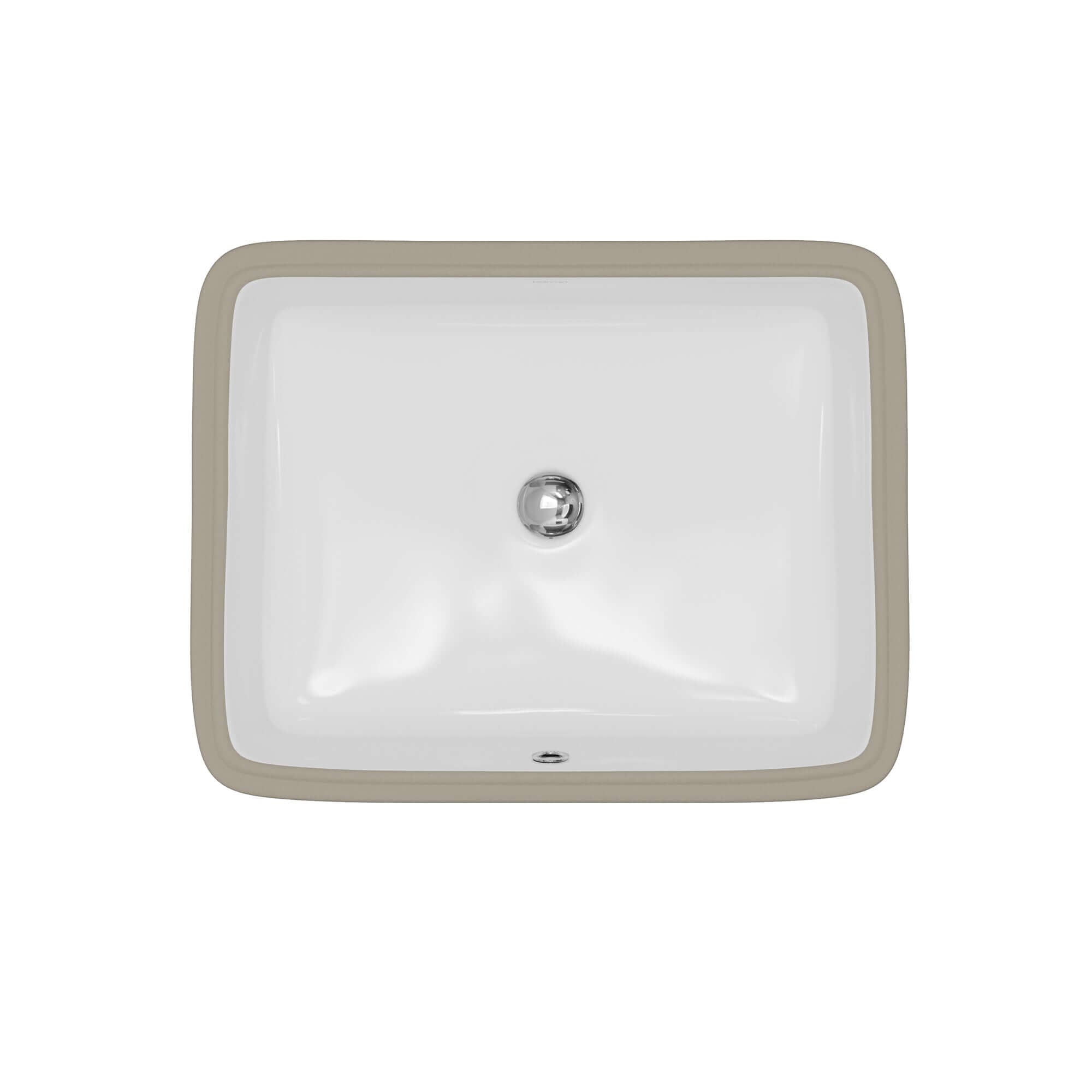 Karran 20 rectangular bathroom sink white product image