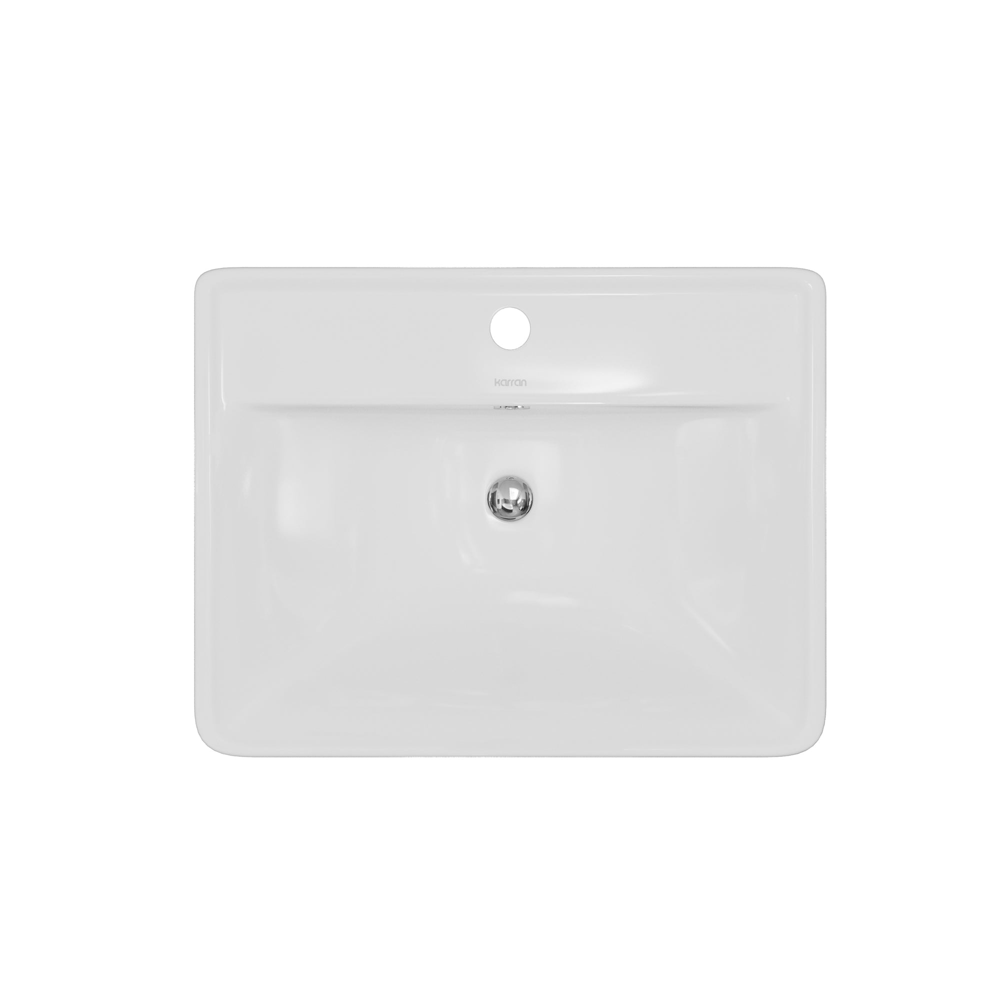 Alternative View of Karran Valera 20.375" x 16.125" x 4.5" Rectangular Vessel Vitreous China ADA Bathroom Sink, White, VC-201-WH