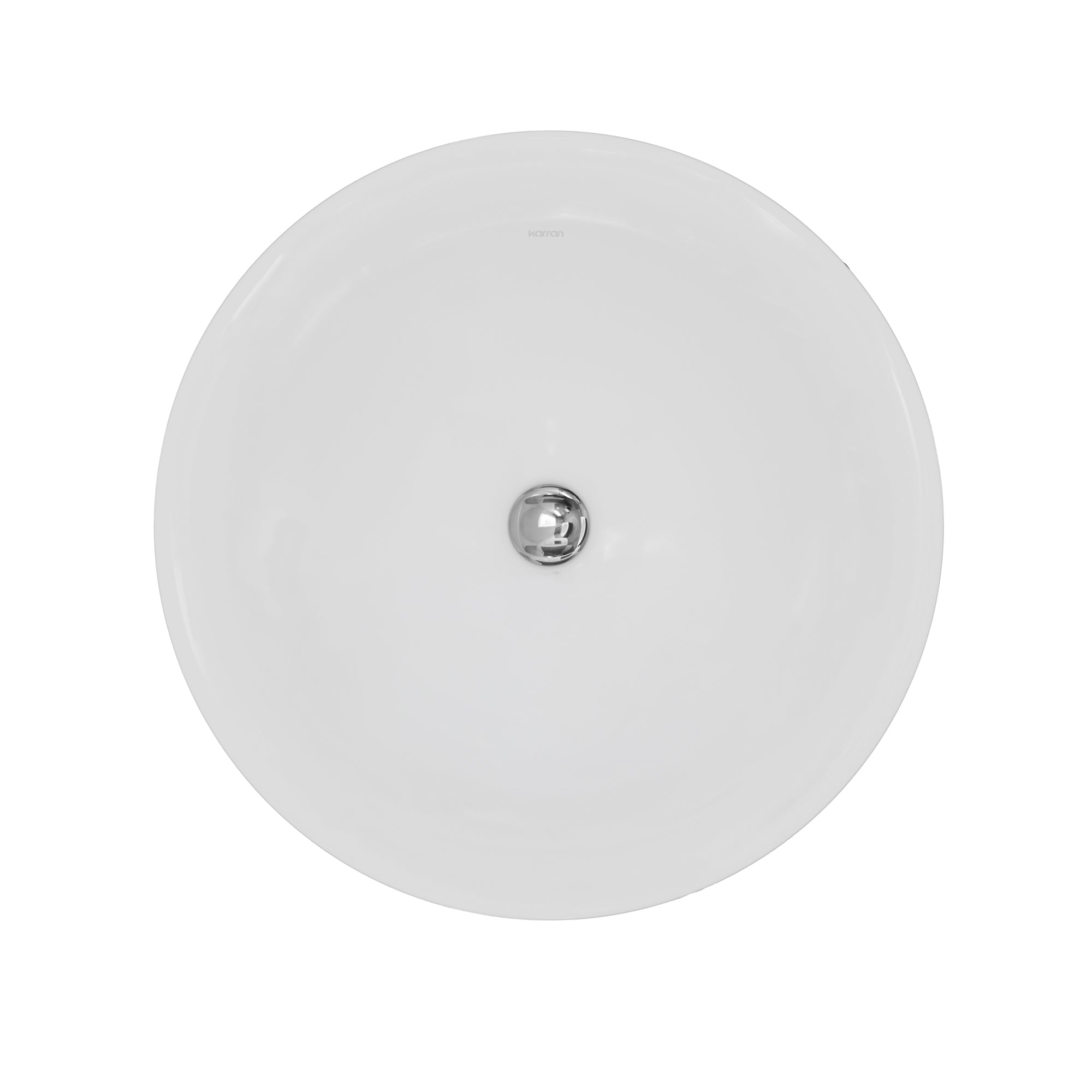 Alternative View of Karran Valera 17.75" x 17.75" x 3.5" Round Vessel Vitreous China ADA Bathroom Sink, White, VC-203-WH