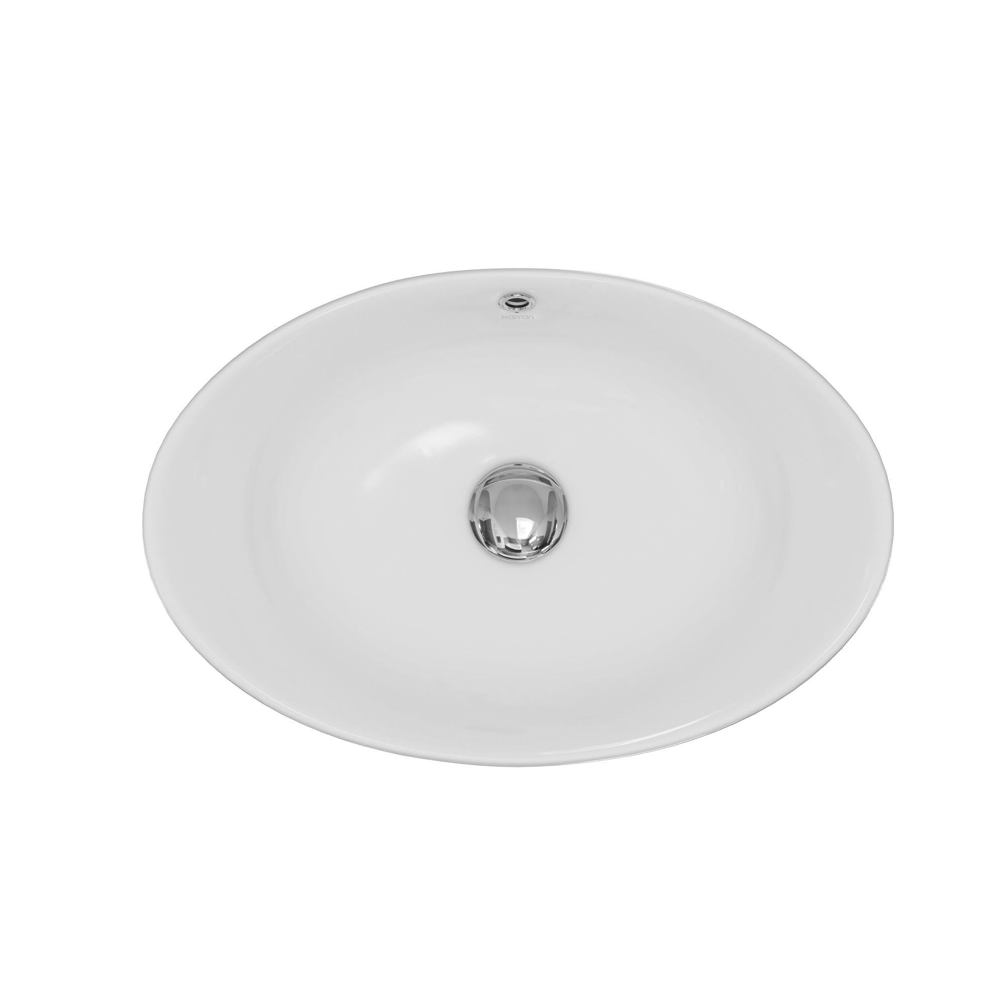 Alternative View of Karran Valera 22.875" x 14.875" x 4.5" Oval Vessel Vitreous China ADA Bathroom Sink, White, VC-301-WH