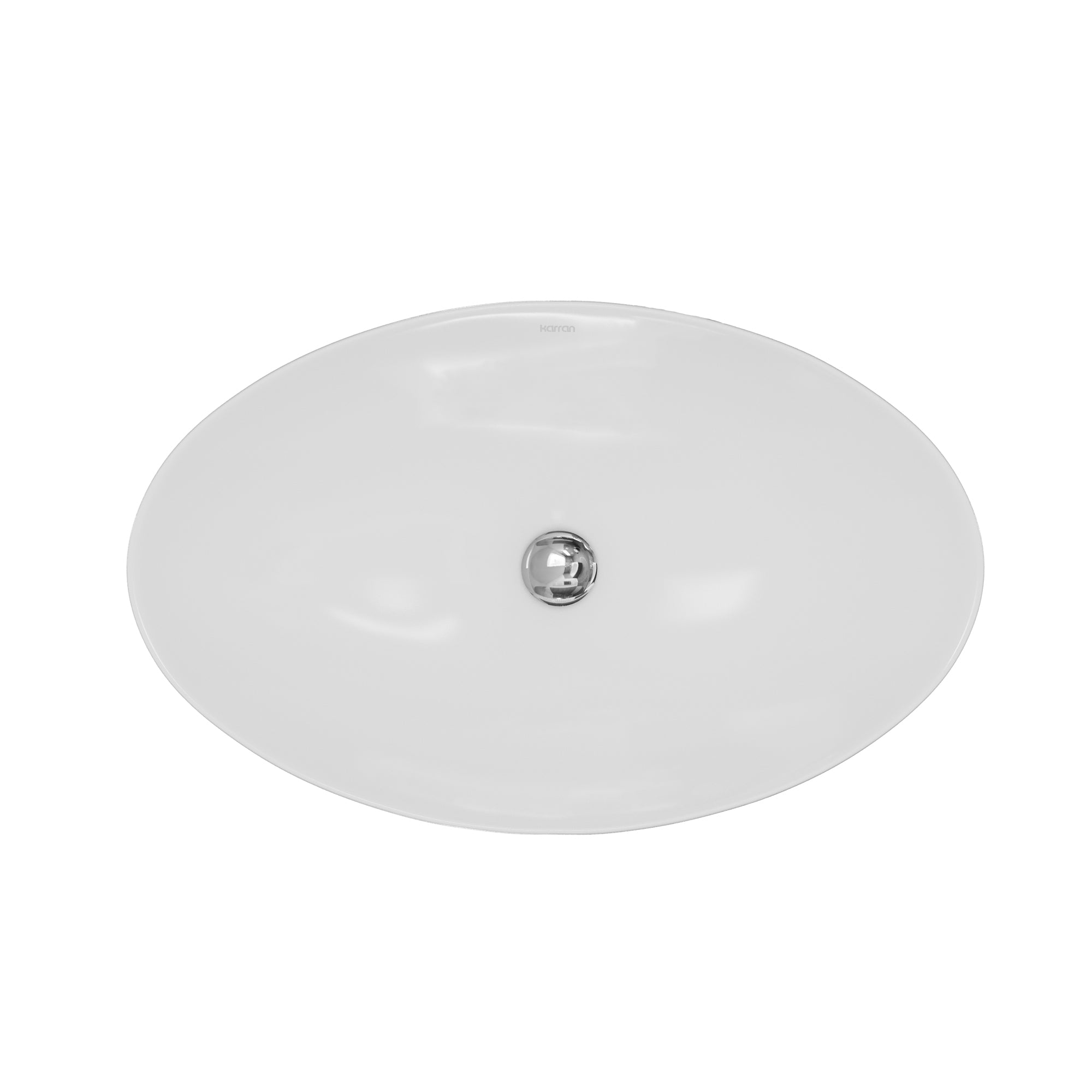 Alternative View of Karran Valera 27" x 163/4" x 31/4" Oval Vessel Vitreous China ADA Bathroom Sink, White, VC-303-WH