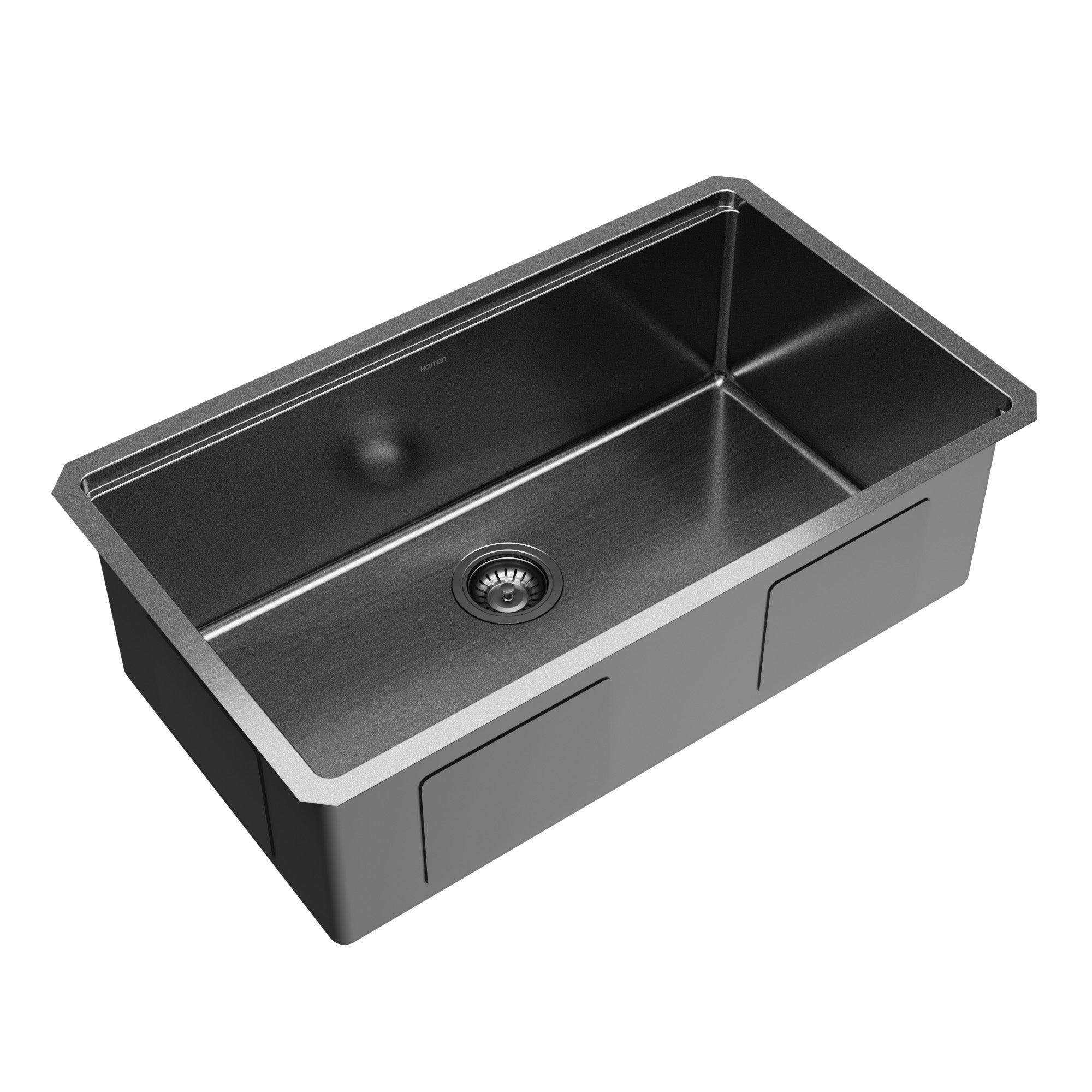 Karran elite workstation 32 stainless steel kitchen sink gunmetal black product image