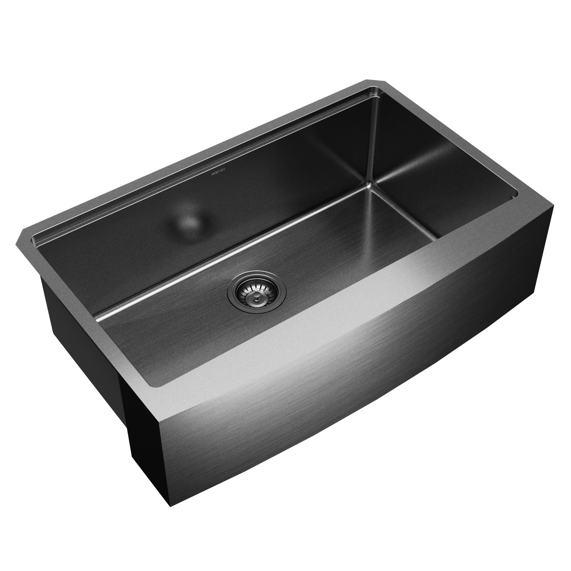 Karran elite workstation 33 stainless steel farmhouse sink gunmetal black product image