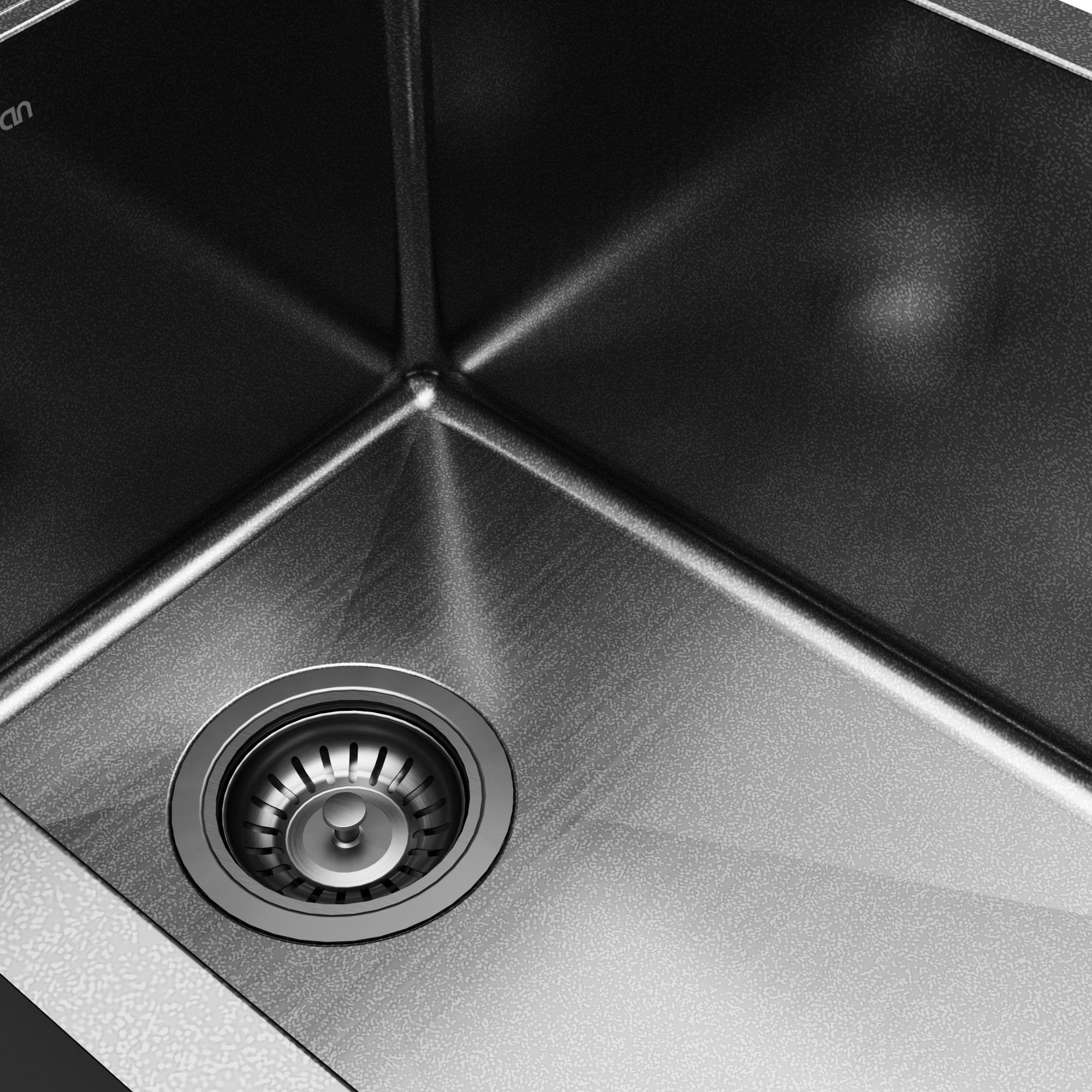 Karran elite workstation 15 stainless steel kitchen sink gunmetal black product image