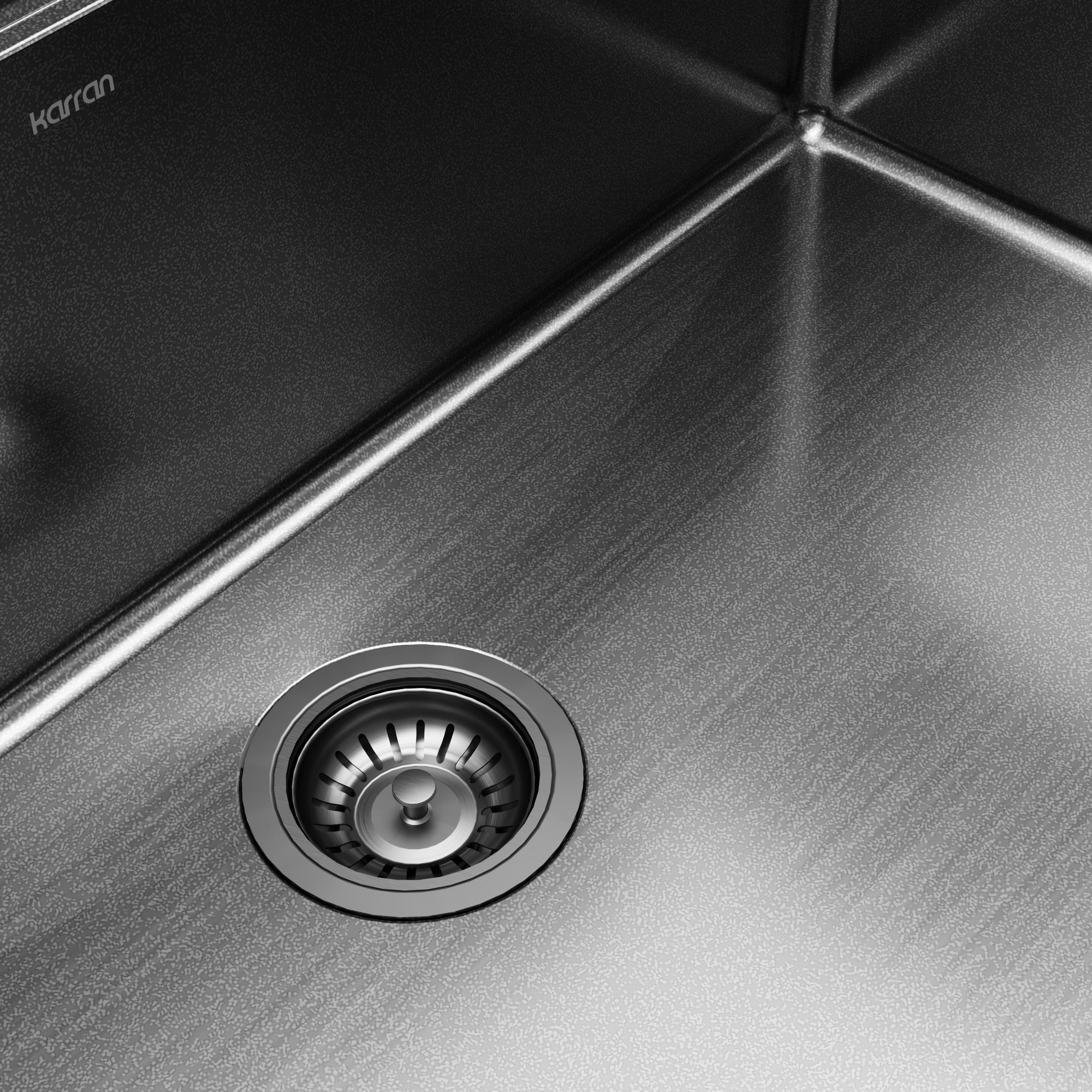 Karran elite workstation 33 stainless steel farmhouse sink gunmetal black product image