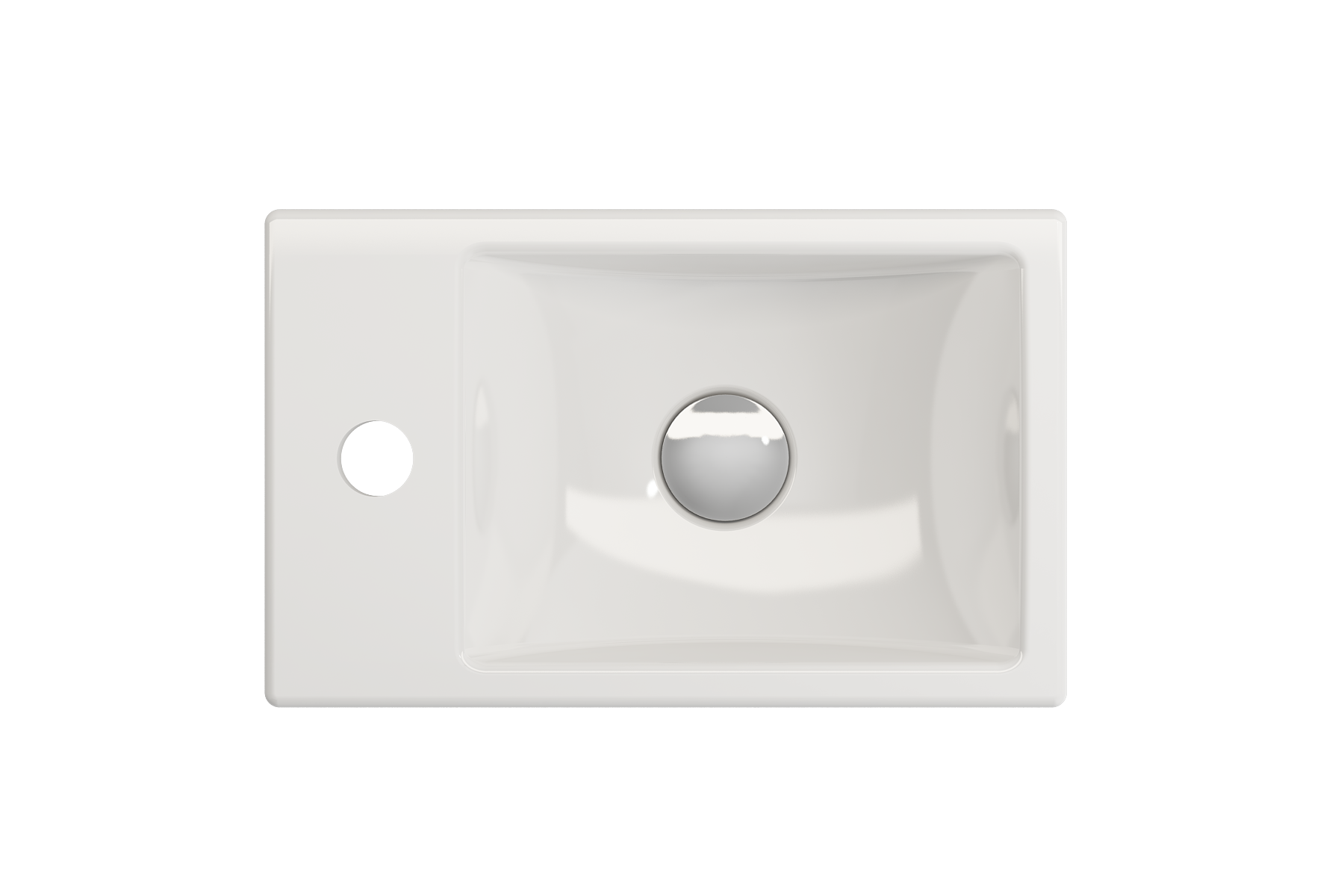 Alternate Image for BOCCHI Milano Small 15" Rectangle Wallmount Fireclay Bathroom Sink, White, Single Faucet Hole, 1418-001-0126
