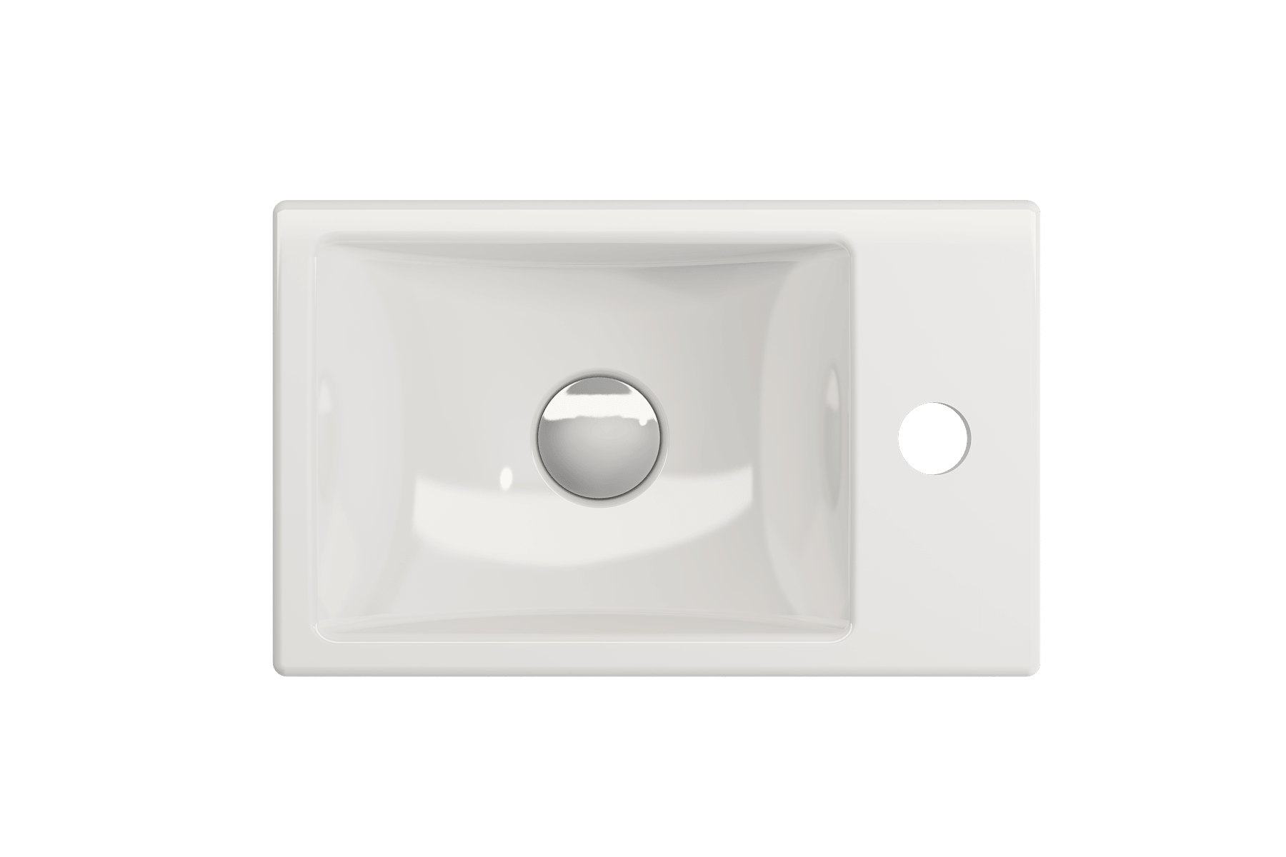 Alternate Image for BOCCHI Milano Small 15" Rectangle Wallmount Fireclay Bathroom Sink, White, Single Faucet Hole, 1419-001-0126
