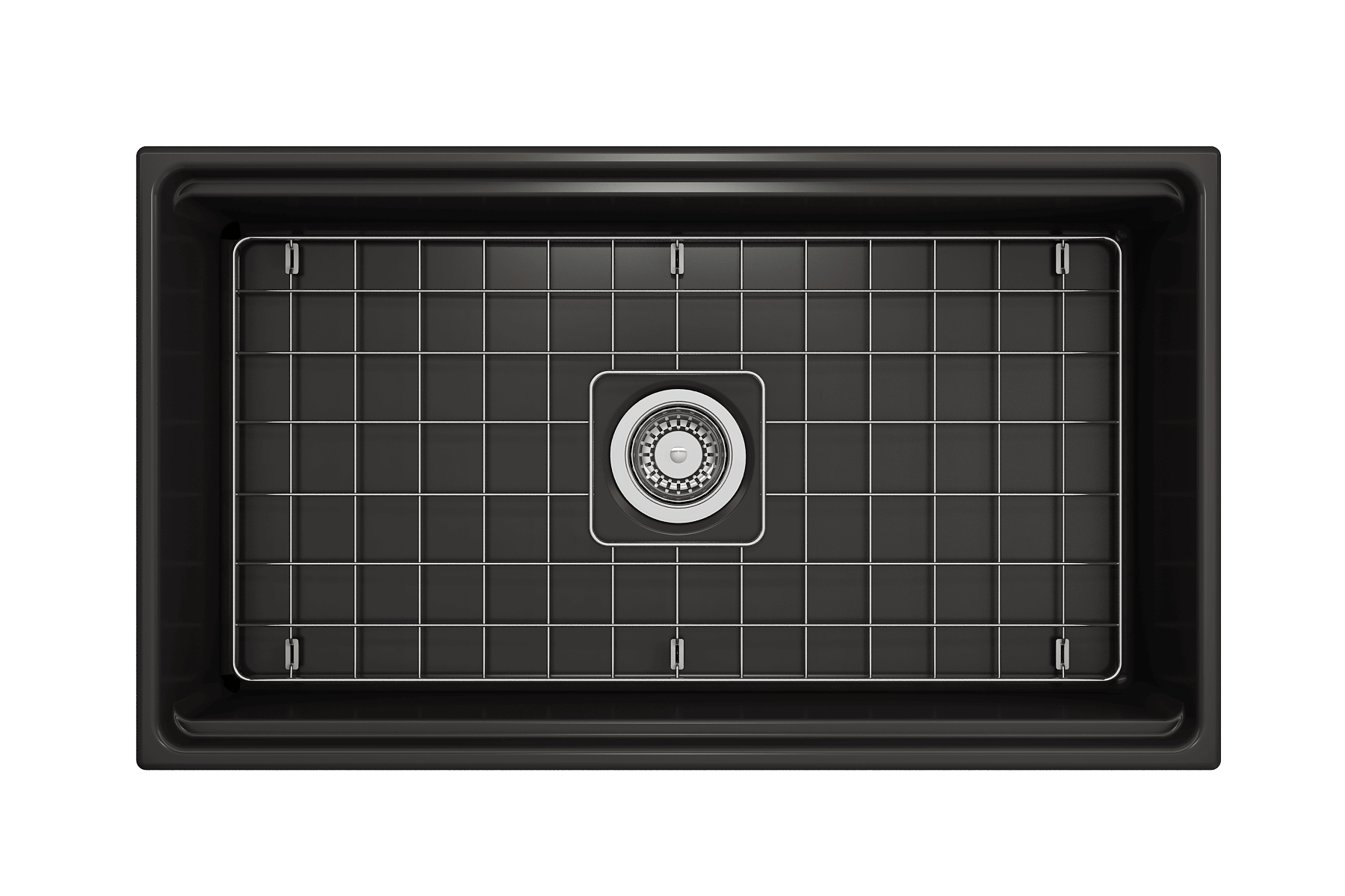 Alternate Image for BOCCHI Contempo 33" Fireclay Workstation Farmhouse Sink Kit with Faucet and Accessories, Matte Black (sink) / Matte Black (faucet), 1504-004-2020MB