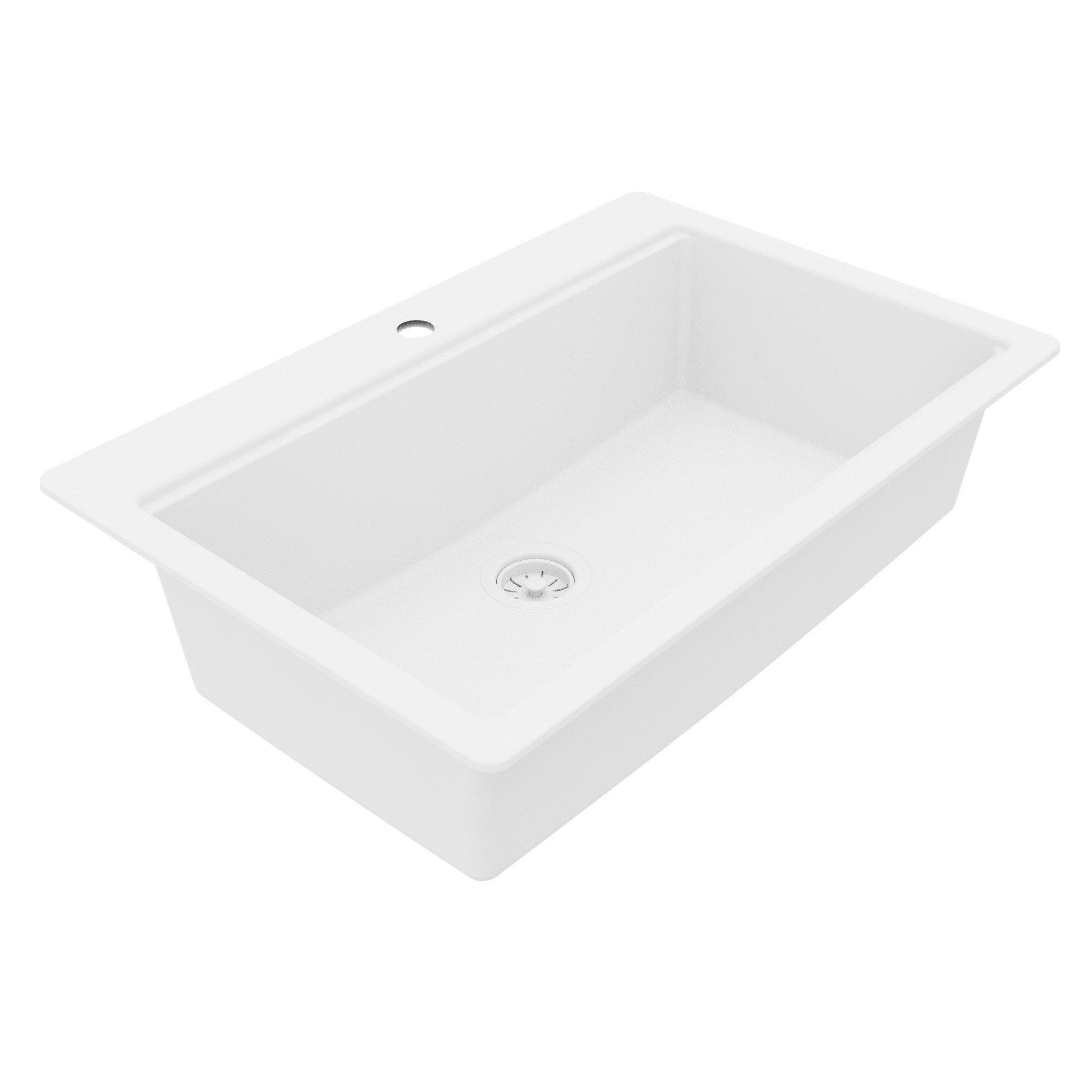 Karran 33 quartz composite workstation kitchen sink white product image