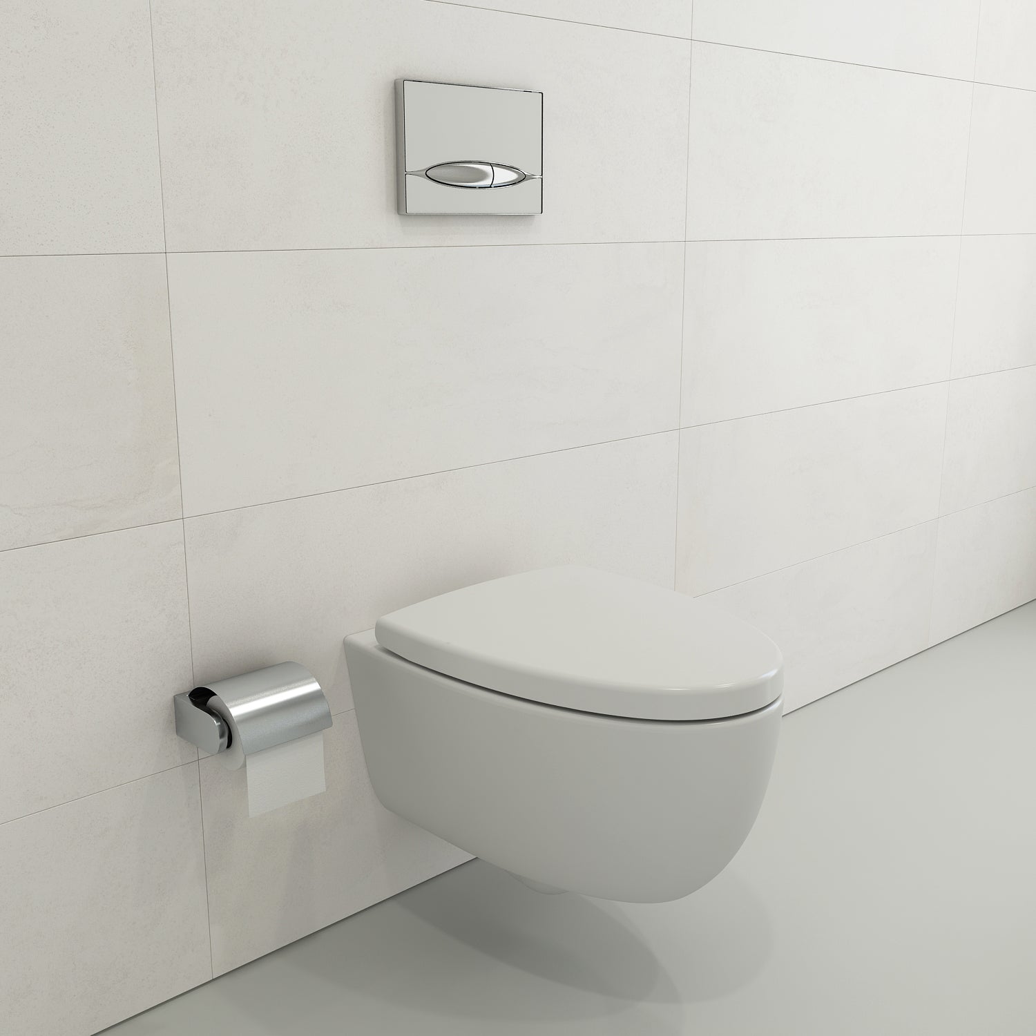 BOCCHI Milano Wall-hung Elongated Toilet Bowl Matte White, 1632-002-0129