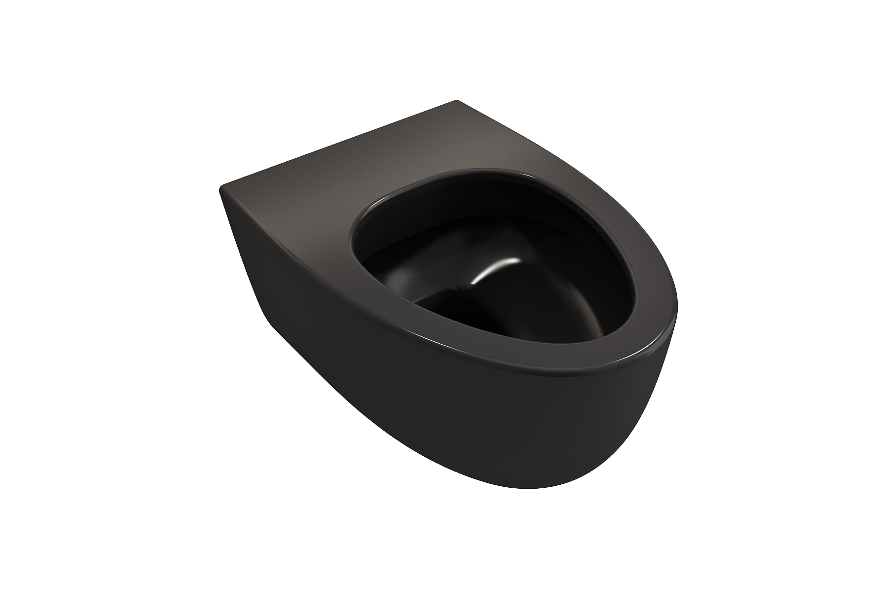 Alternate Image for BOCCHI Milano Wall-hung Elongated Toilet Bowl Matte Black, 1632-004-0129