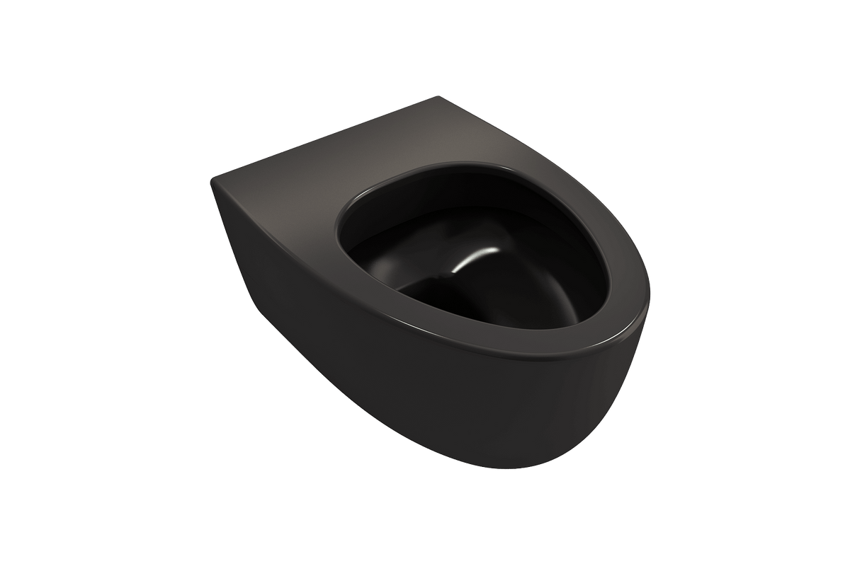 Alternate Image for BOCCHI Milano Wall-hung Elongated Toilet Bowl Matte Black, 1632-004-0129