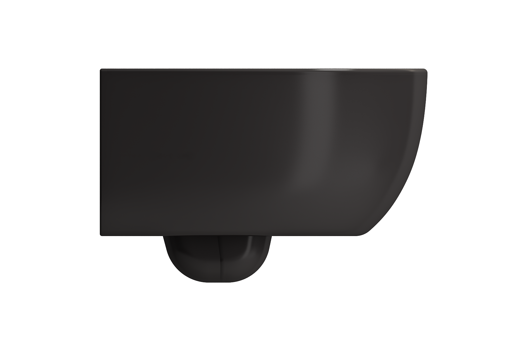 Alternate Image for BOCCHI Milano Wall-hung Elongated Toilet Bowl Matte Black, 1632-004-0129
