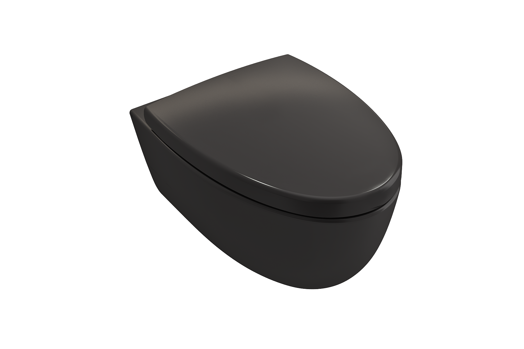 BOCCHI Milano Wall-hung Elongated Toilet Bowl Matte Black, 1632-004-0129