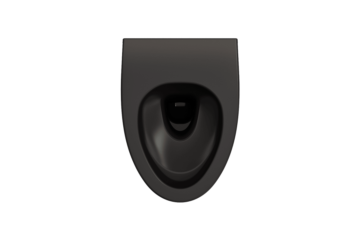 Alternate Image for BOCCHI Milano Wall-hung Elongated Toilet Bowl Matte Black, 1632-004-0129