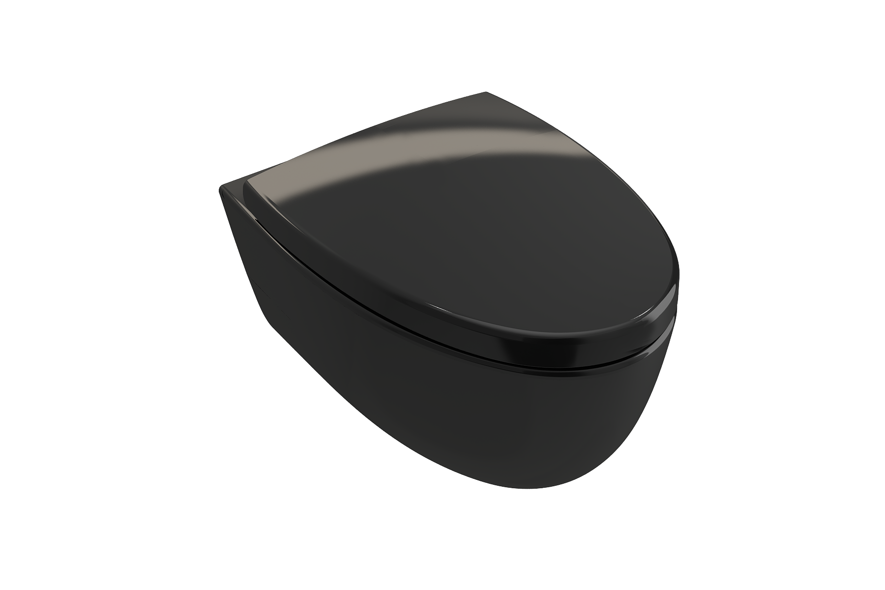 BOCCHI Milano Wall-hung Elongated Toilet Bowl Black, 1632-005-0129