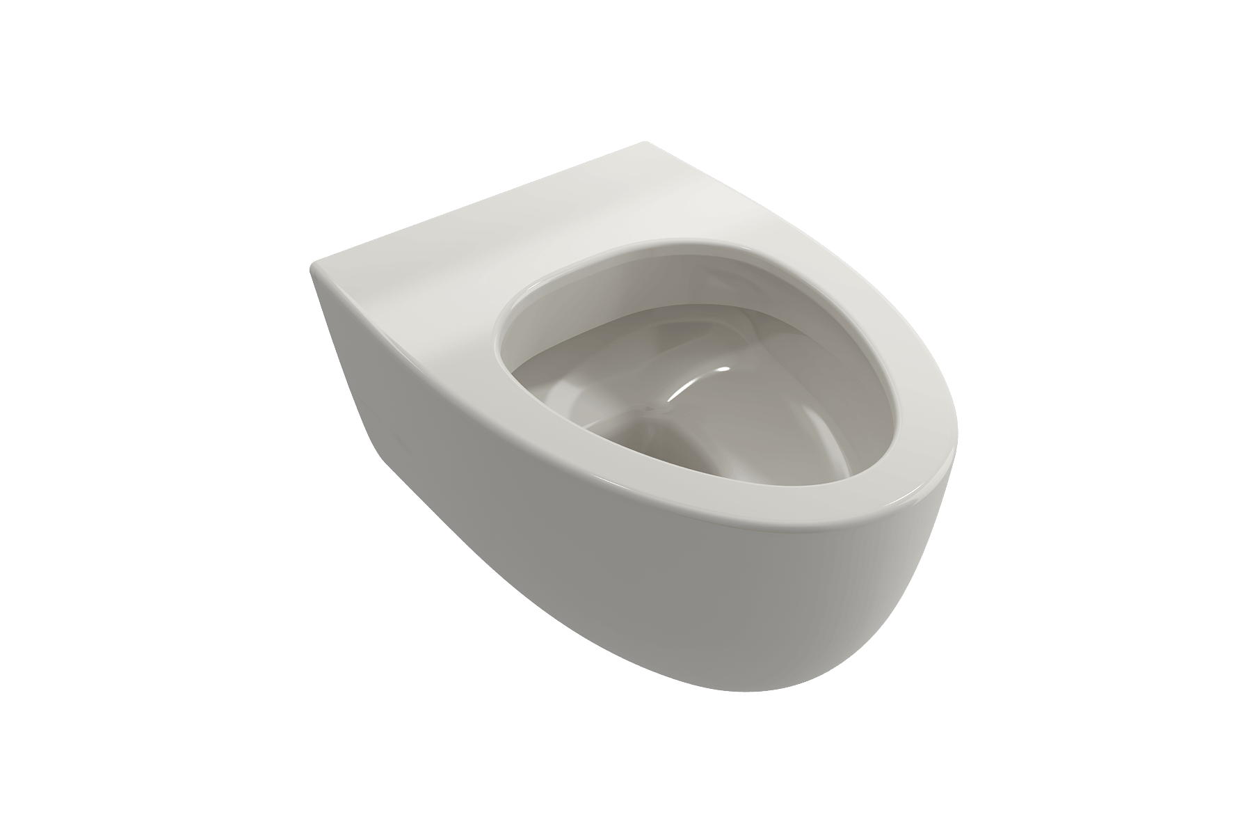 Alternate Image for BOCCHI Milano Wall-hung Elongated Toilet Bowl Biscuit, 1632-014-0129