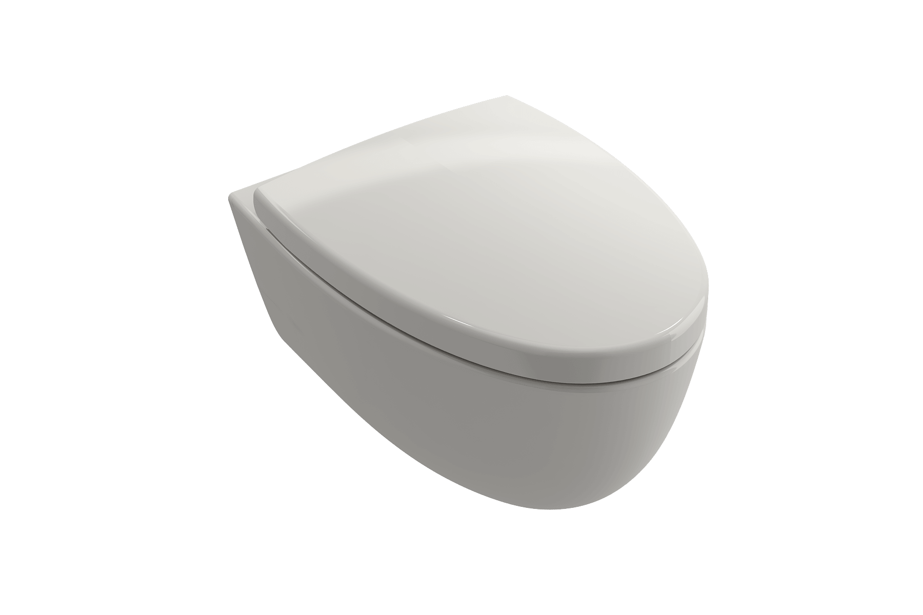 Alternate Image for BOCCHI Milano Wall-hung Elongated Toilet Bowl Biscuit, 1632-014-0129