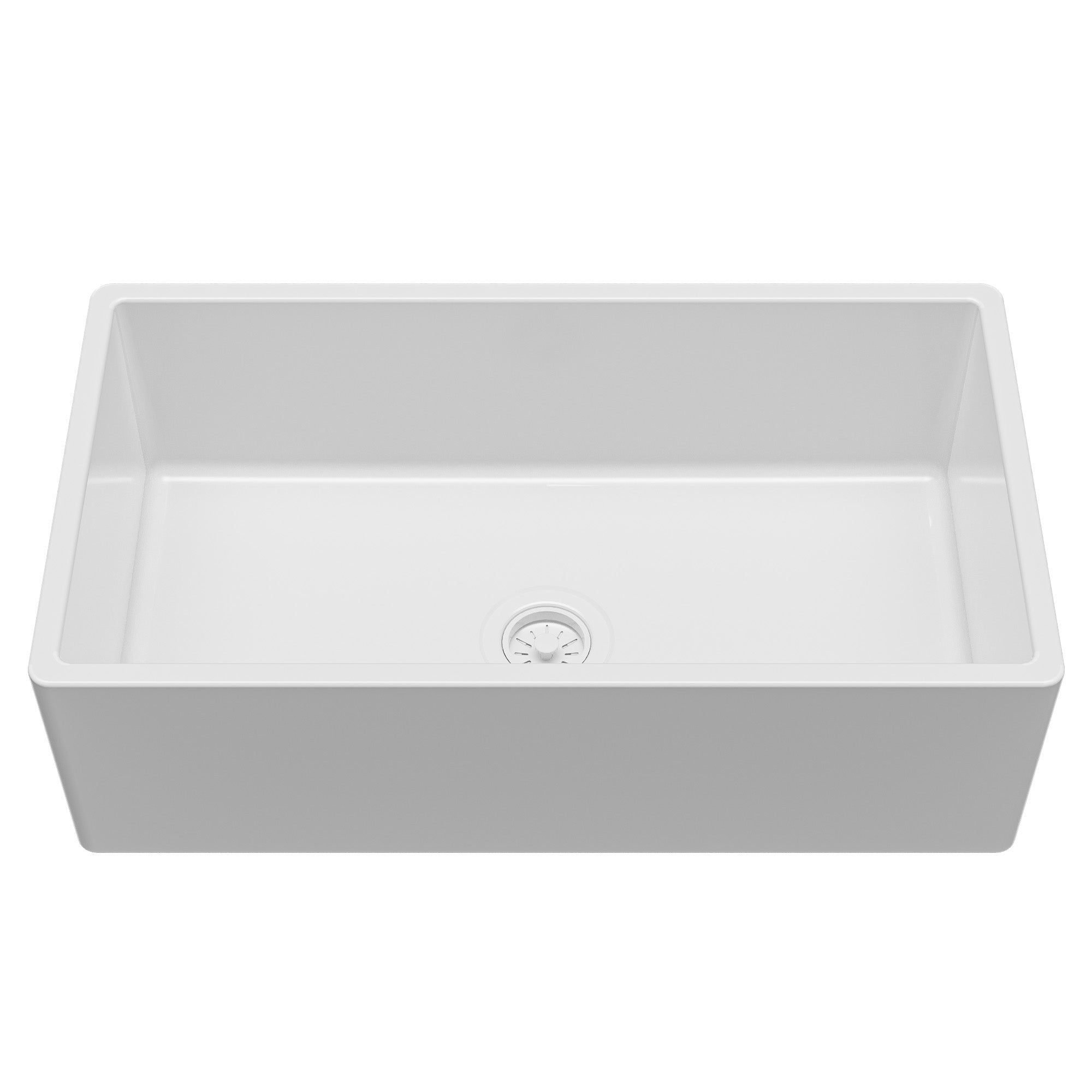 Alternative View of Karran Fireclay 33" Fireclay Farmhouse Sink with Accessories, White, FCP33SBWH