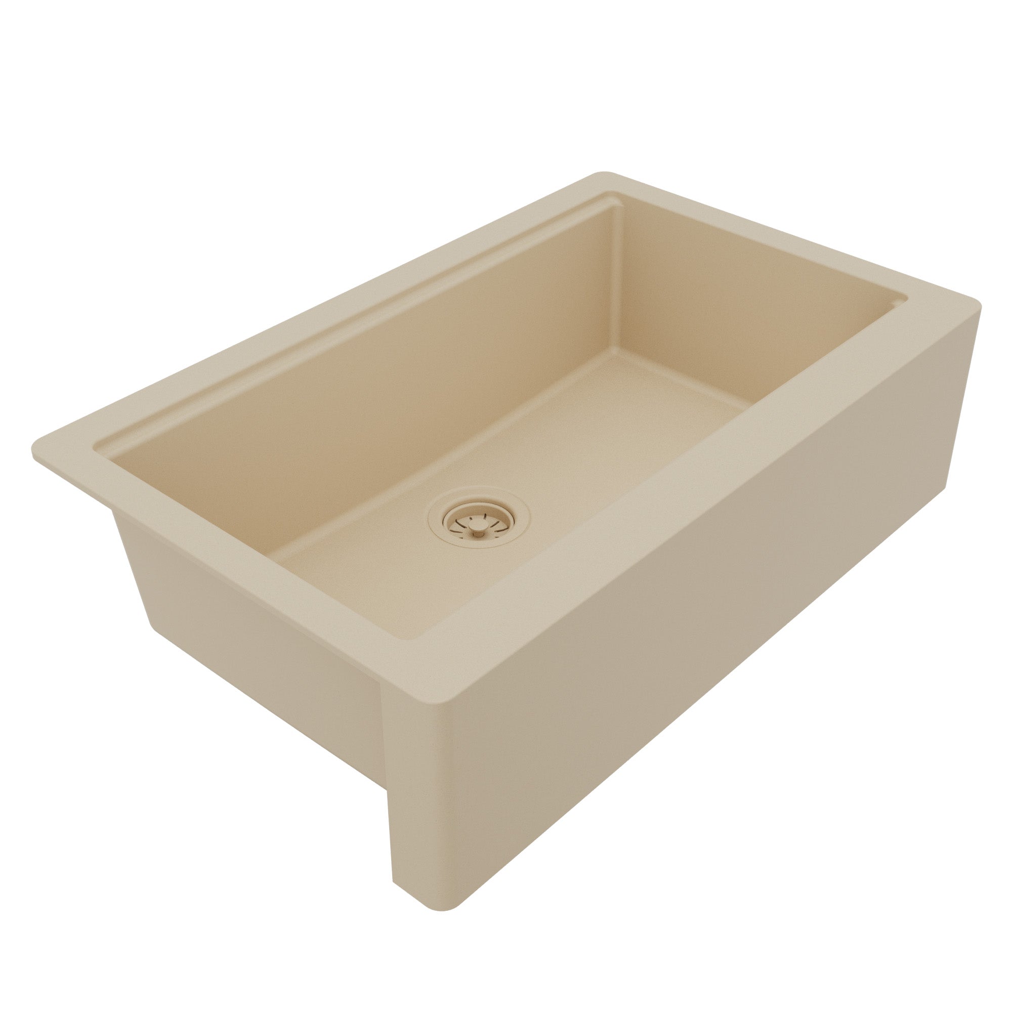 Karran 34 quartz composite workstation farmhouse sink bisque product image