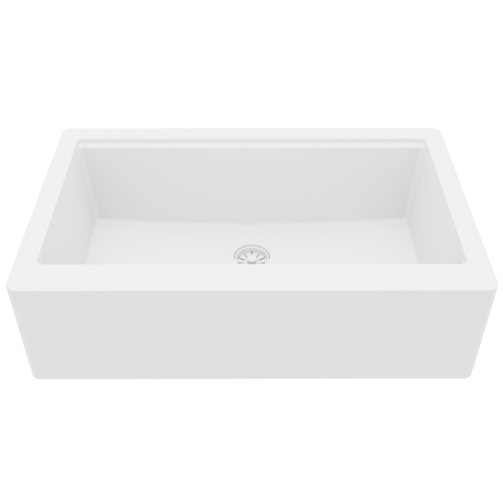 Karran 34 quartz composite workstation farmhouse sink white product image