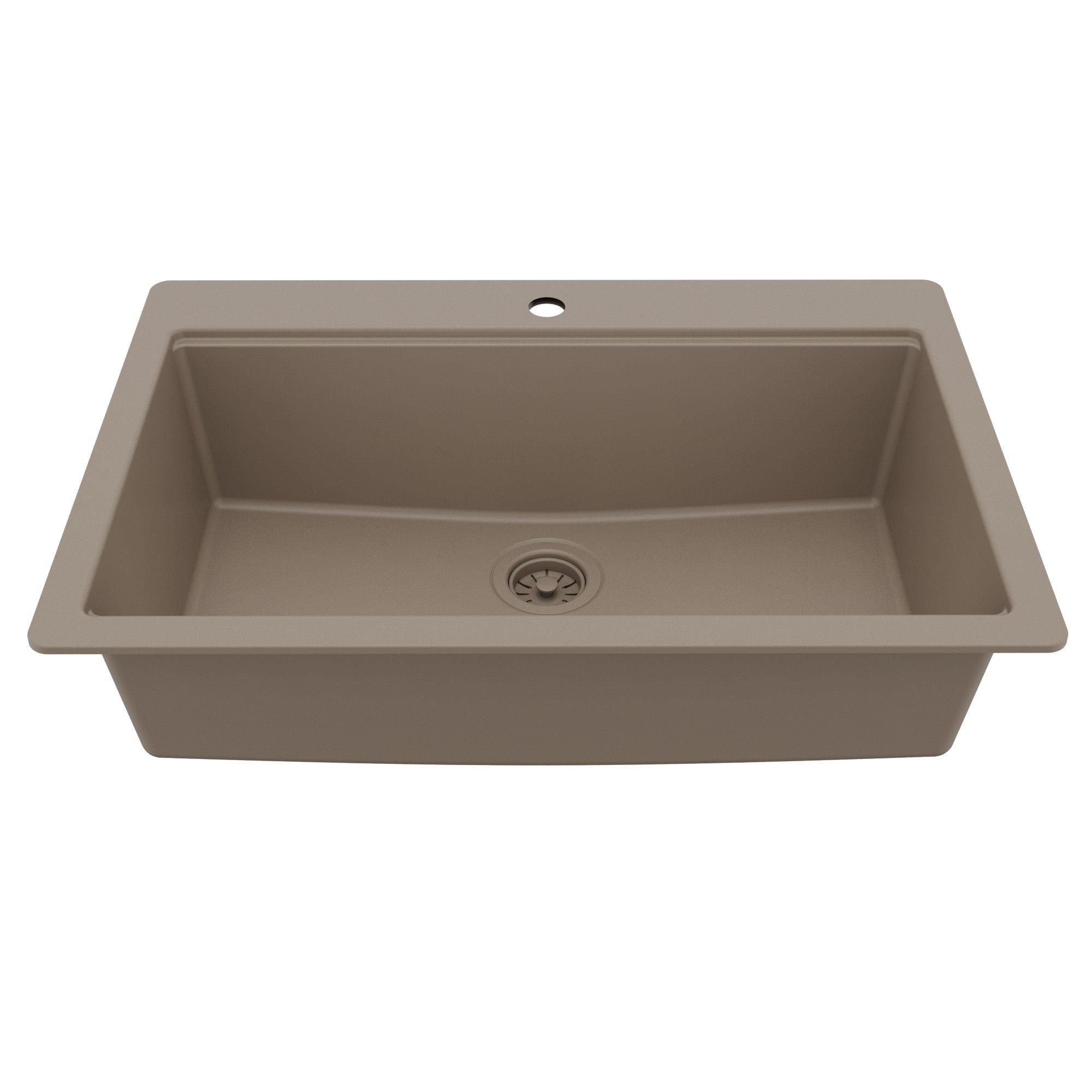 Karran 33 quartz composite workstation kitchen sink concrete product image
