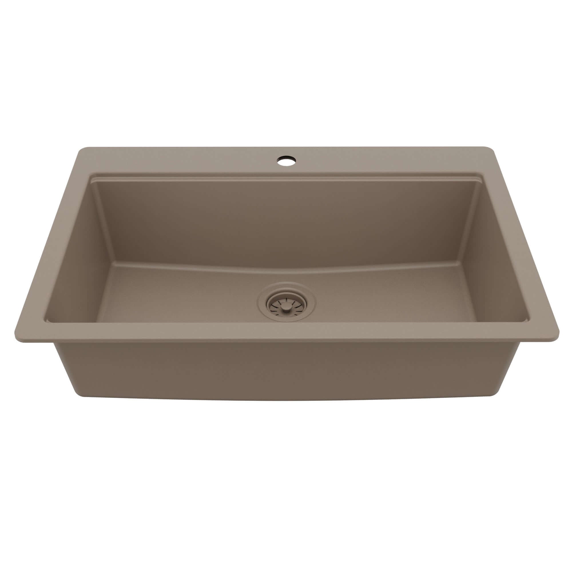 Karran 33 quartz composite workstation kitchen sink concrete product image