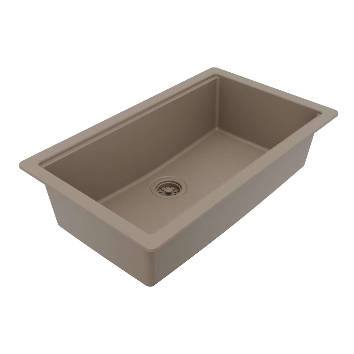 Karran 32 quartz composite workstation kitchen sink concrete product image