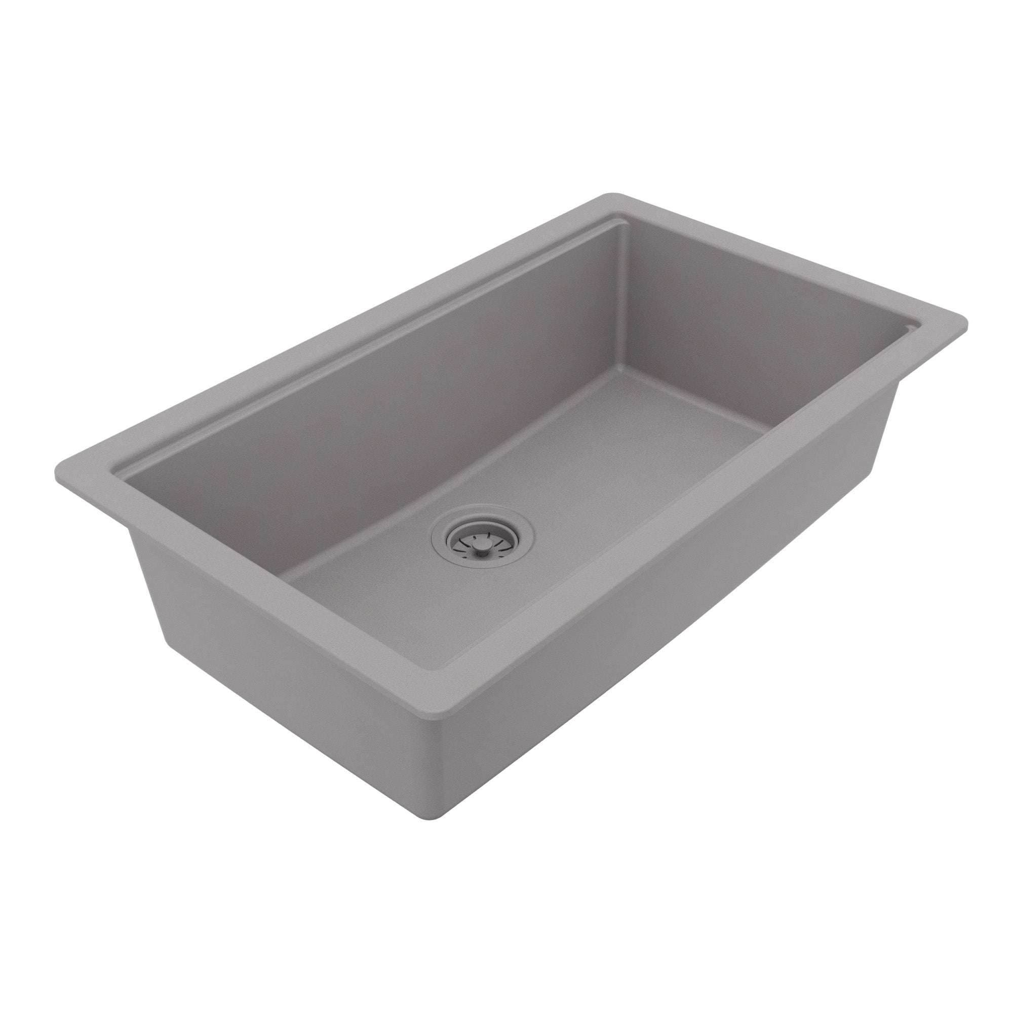 Karran 32 quartz composite workstation kitchen sink grey product image