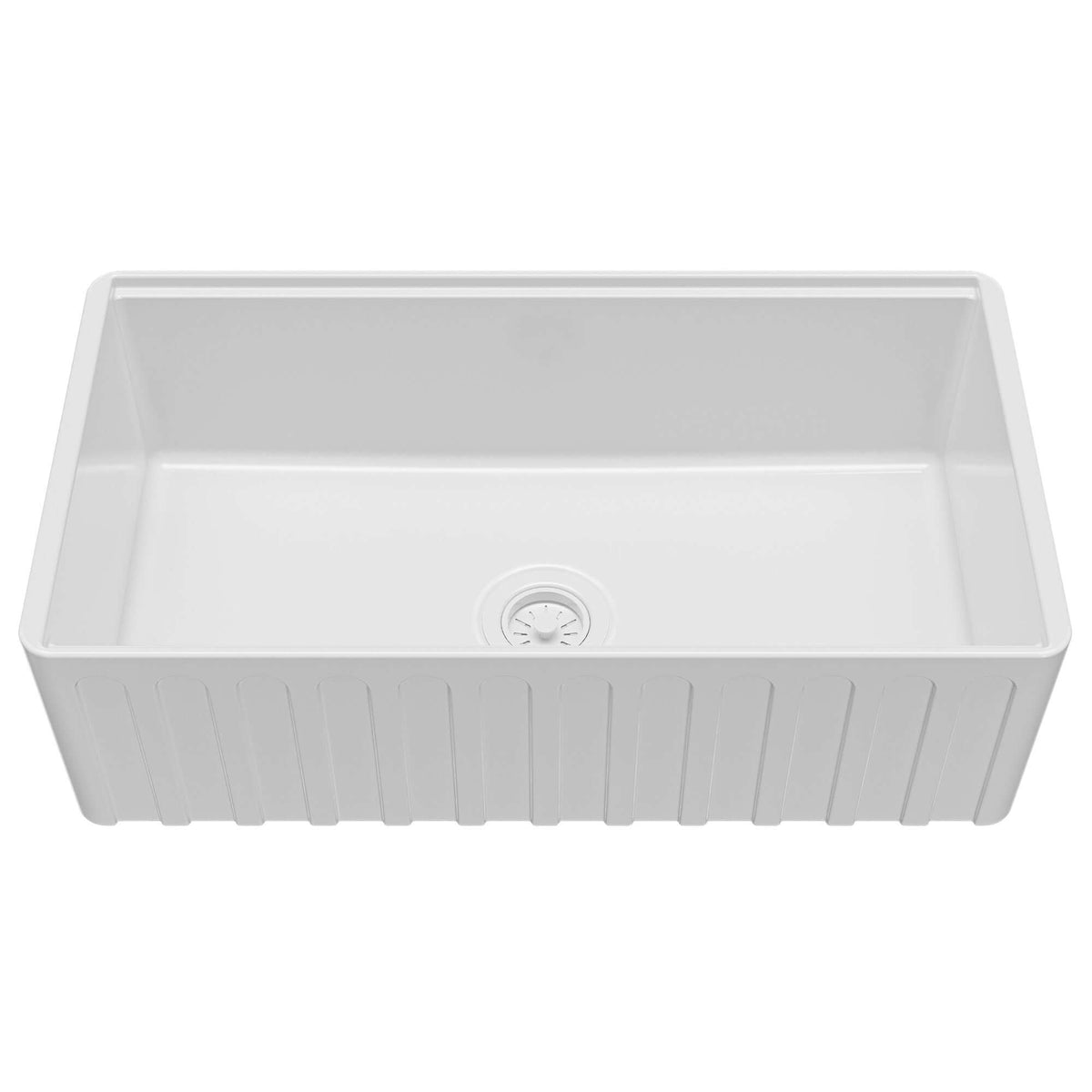 Alternative View of Karran Fireclay 33" Fireclay Workstation Farmhouse Sink with Accessories, White, FCWSF33SBWH-PK1