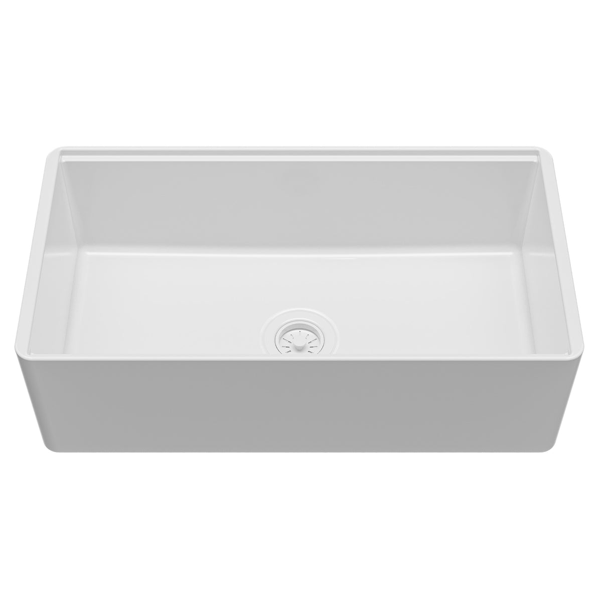 Alternative View of Karran Fireclay 33" Fireclay Workstation Farmhouse Sink with Accessories, White, FCWSD33SBWH-PK1