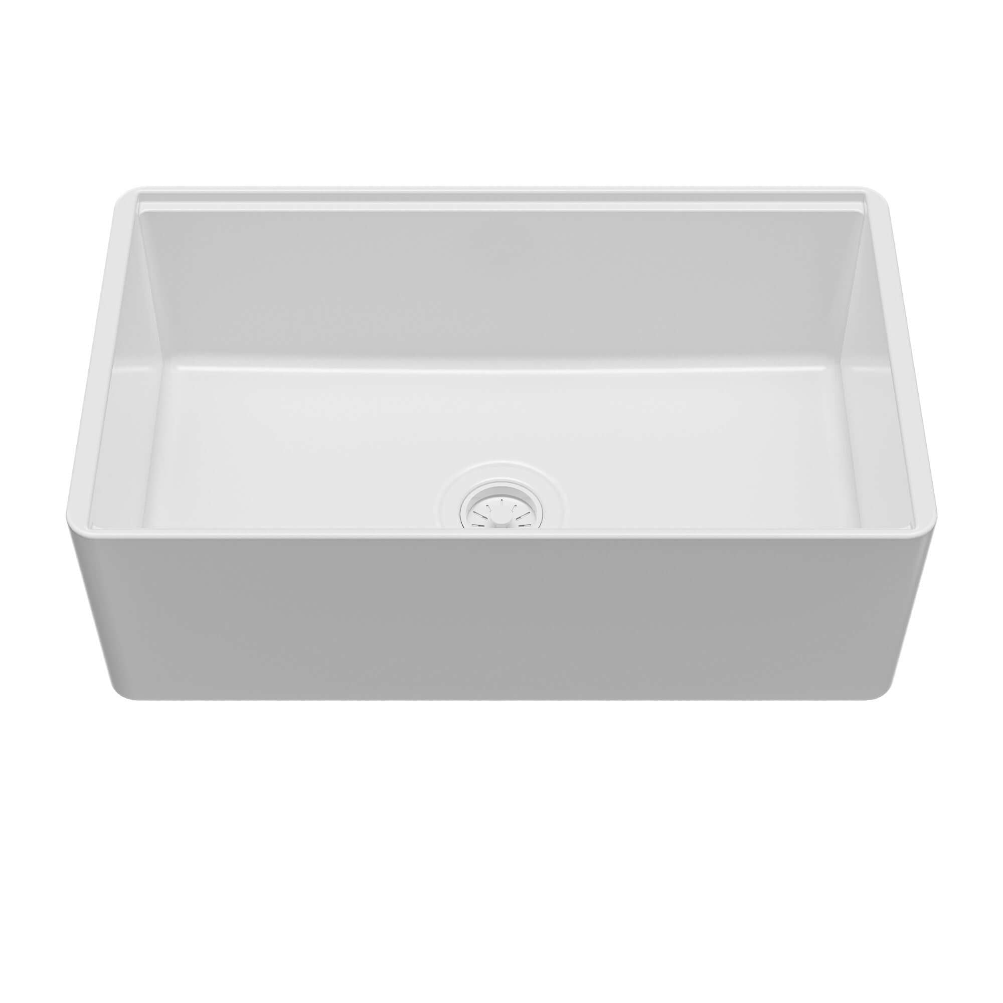 Alternative View of Karran Fireclay 30" Fireclay Workstation Farmhouse Sink with Accessories, White, FCWSF30SBWH-PK1