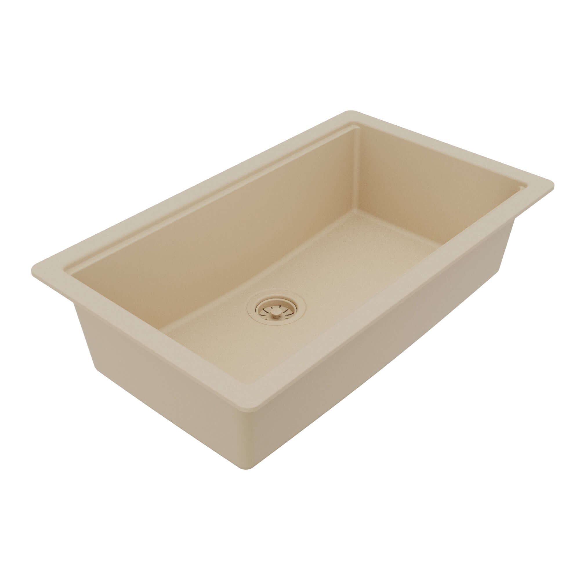 Karran 32 quartz composite workstation kitchen sink bisque product image