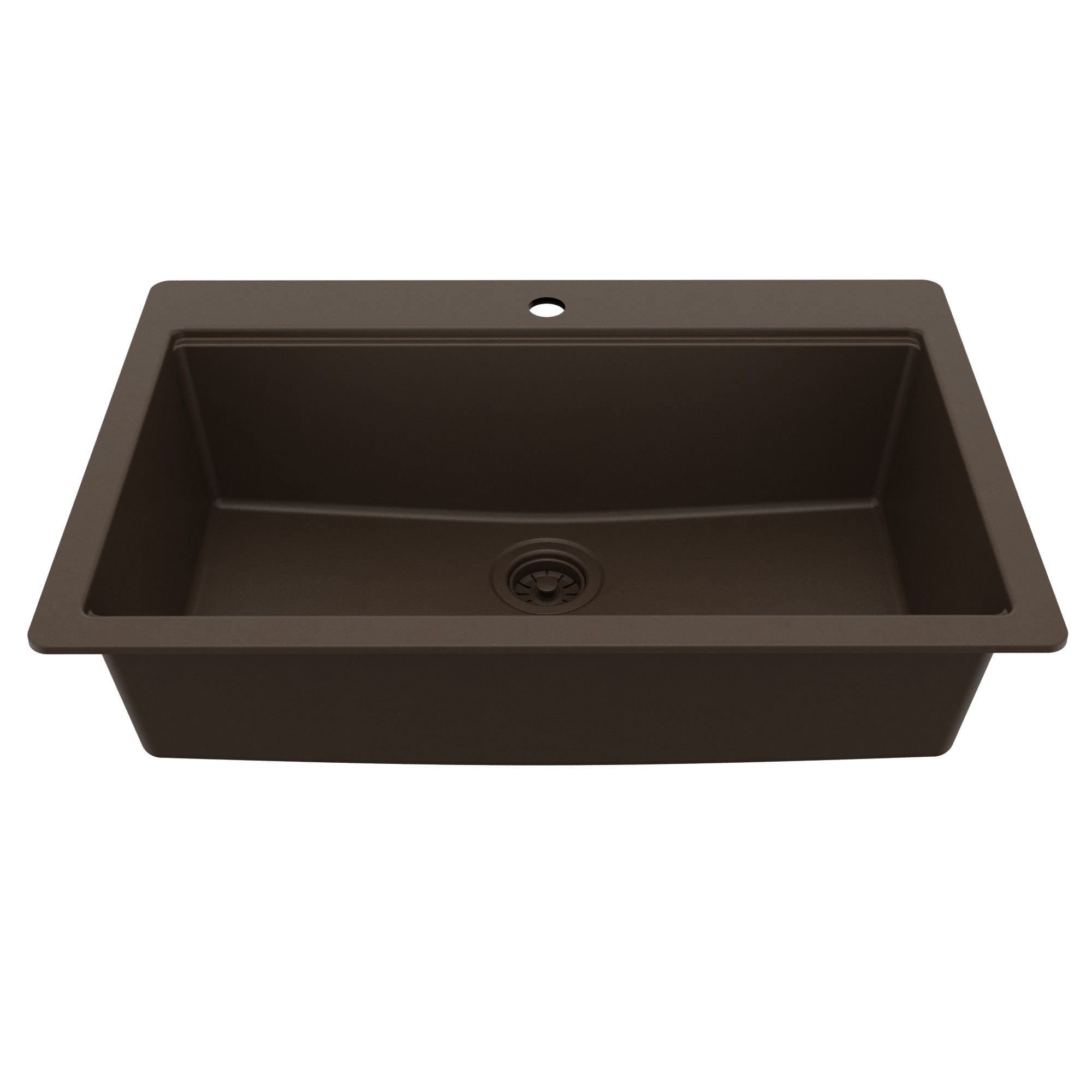 Karran 33 quartz composite workstation kitchen sink brown product image