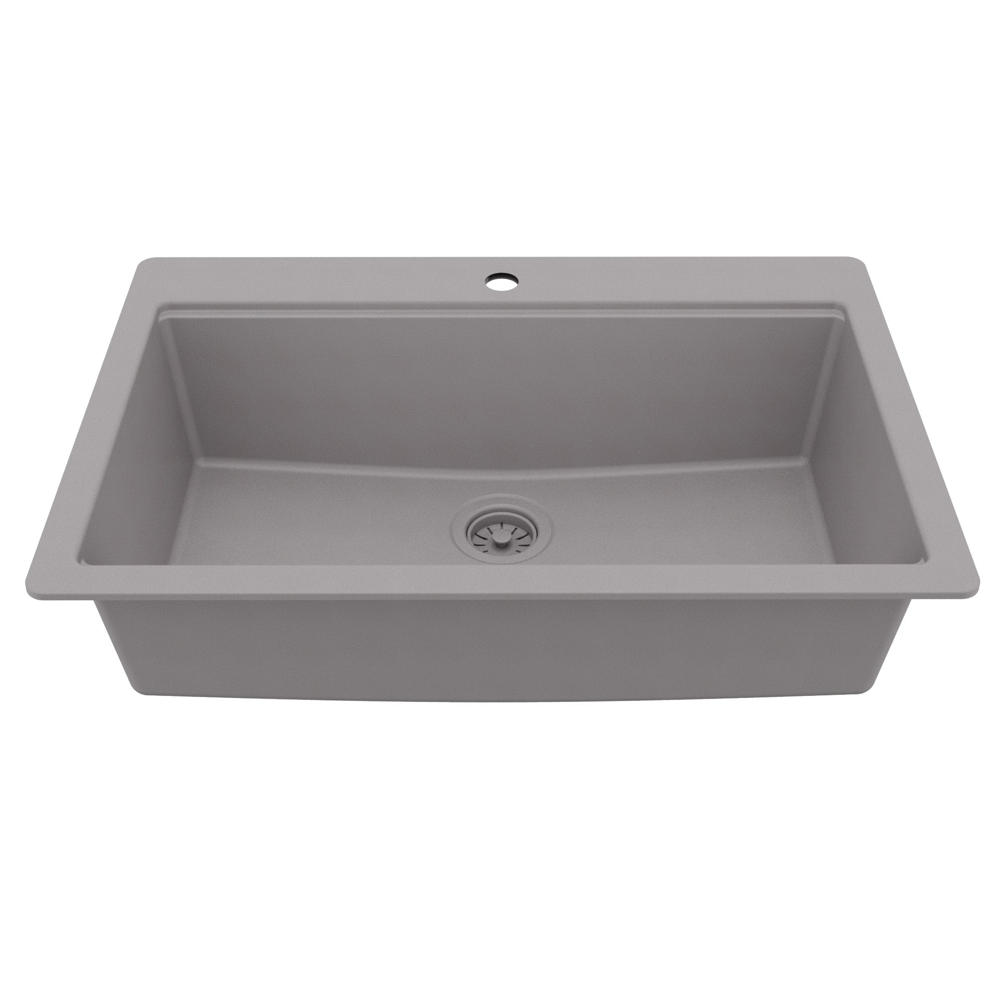 Karran 33 quartz composite workstation kitchen sink grey product image