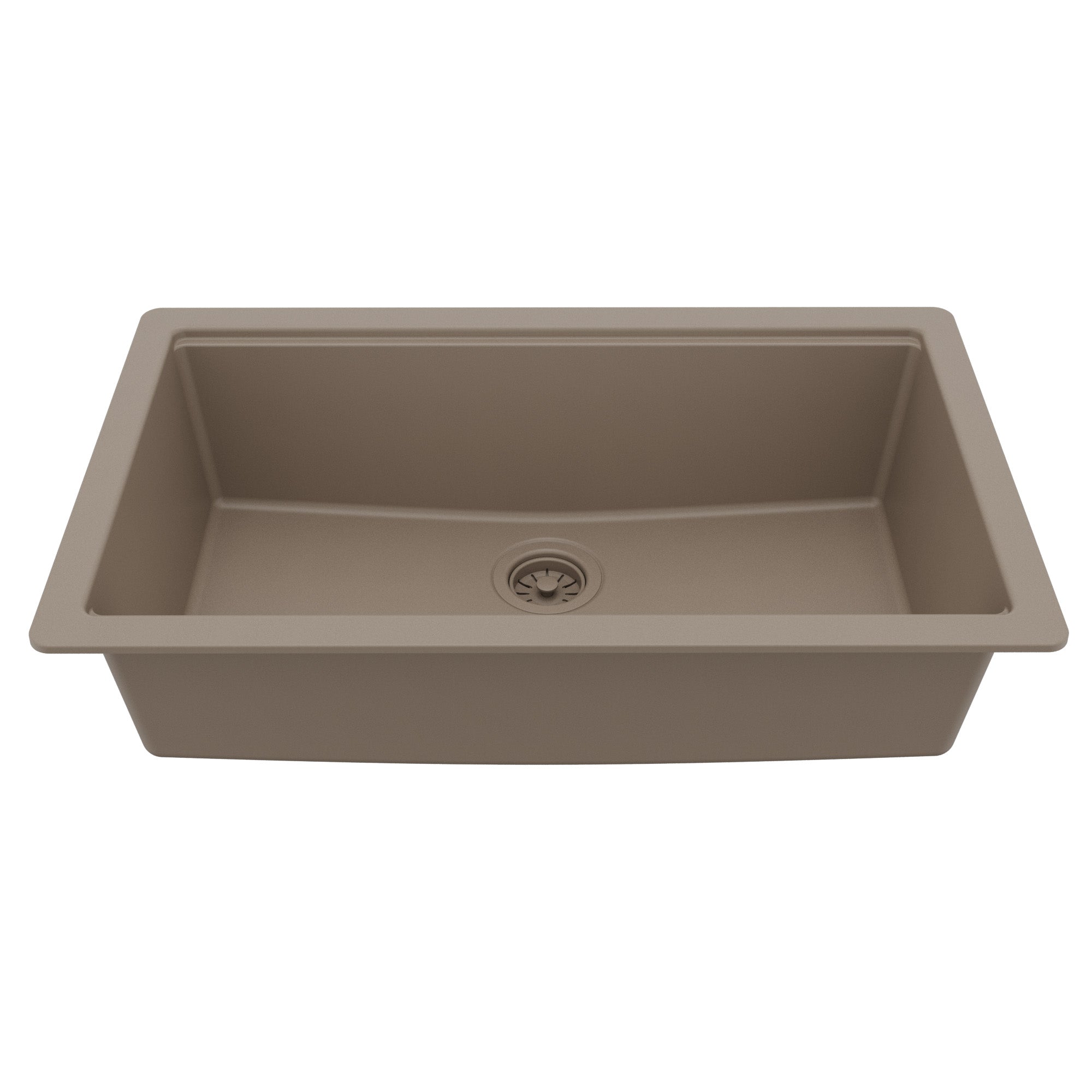 Karran 32 quartz composite workstation kitchen sink concrete product image