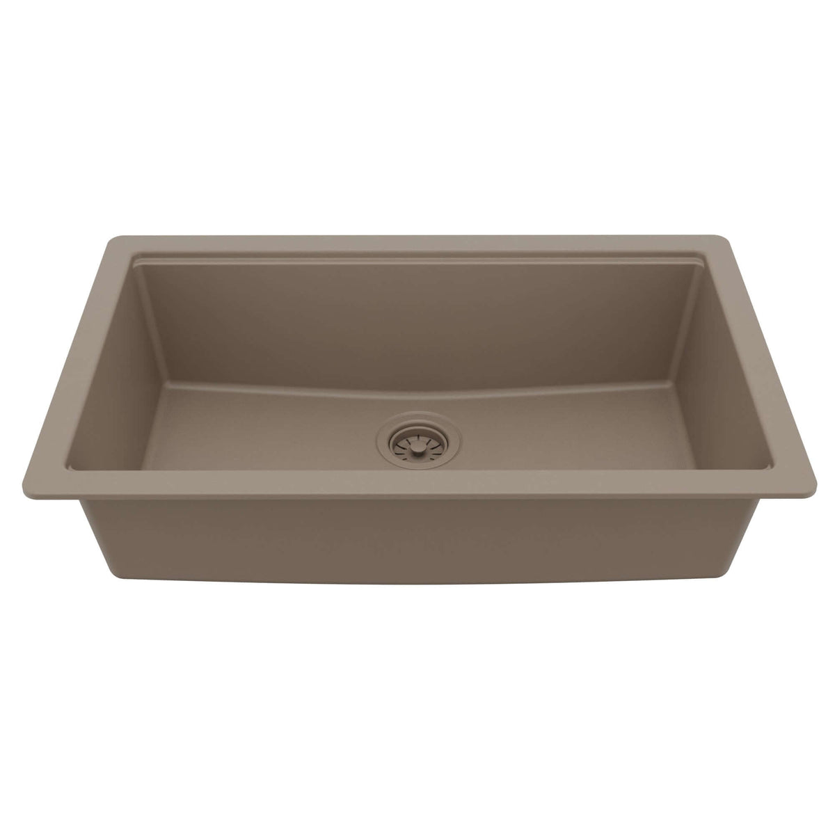 Karran 32 quartz composite workstation kitchen sink concrete product image