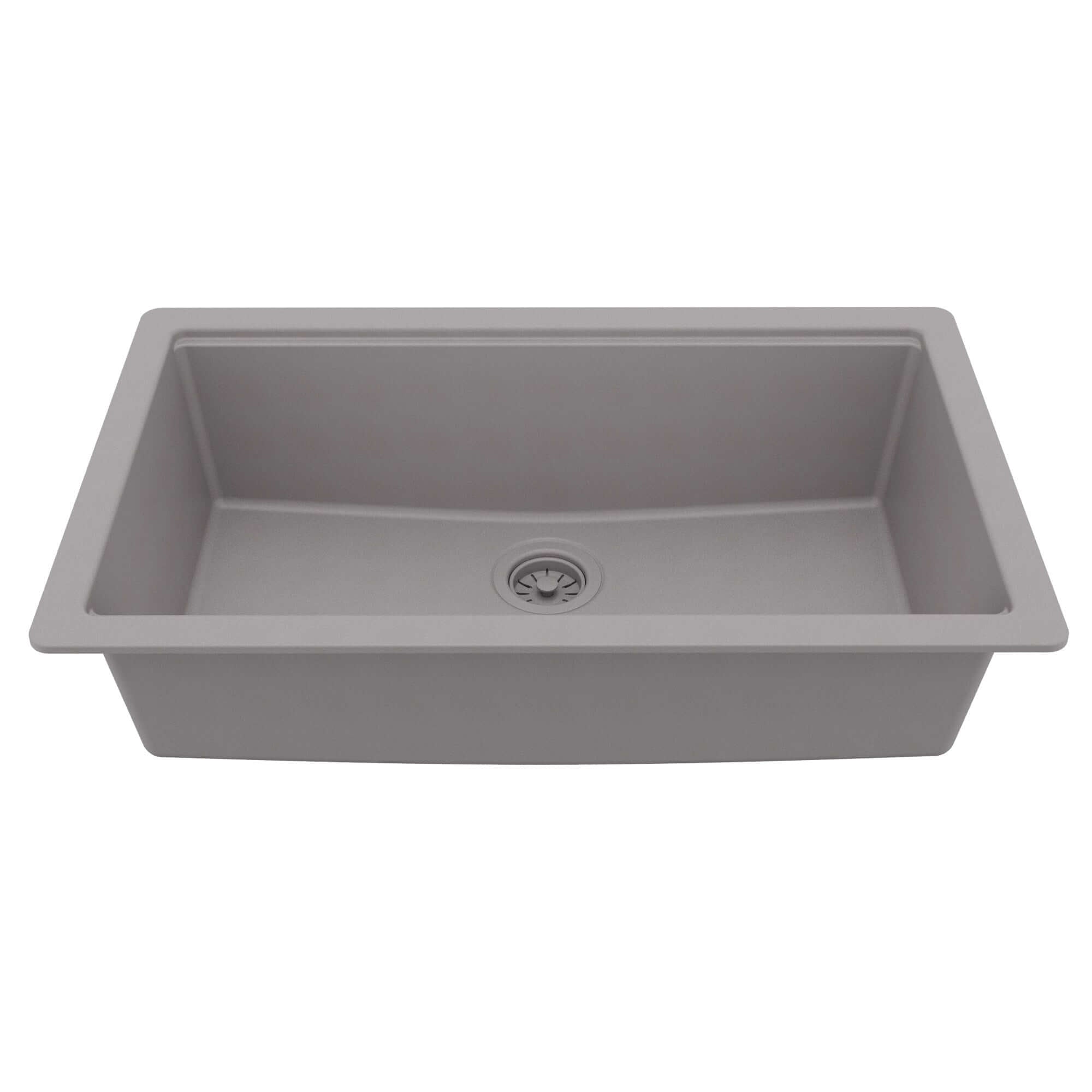 Karran 32 quartz composite workstation kitchen sink grey product image