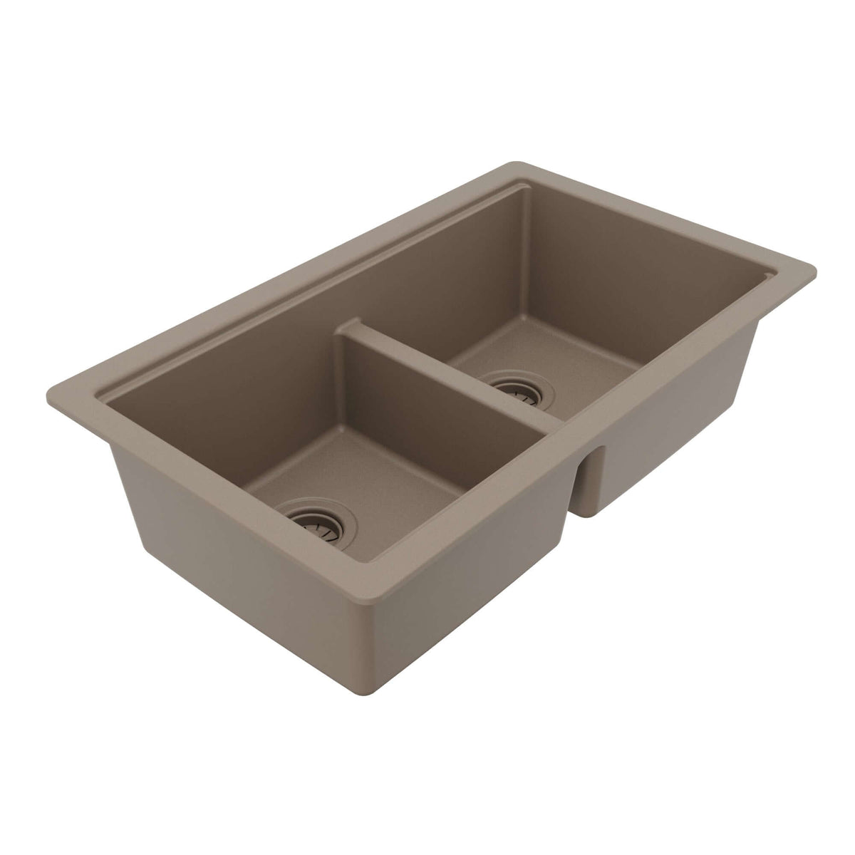 Karran 32 quartz composite workstation kitchen sink 50/50 double bowl concrete product image