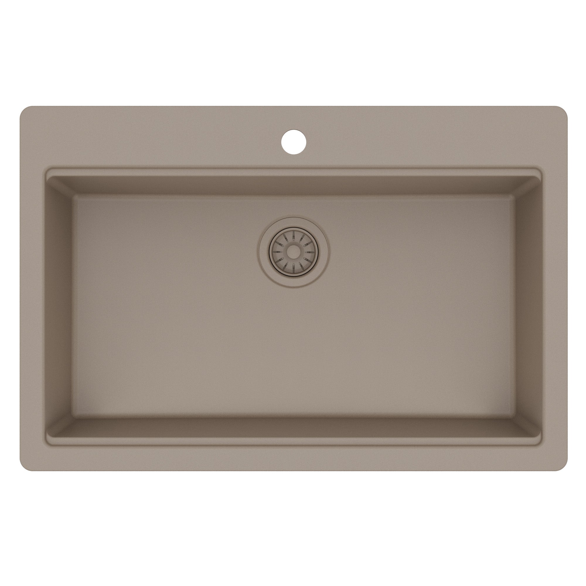 Karran 33 quartz composite workstation kitchen sink concrete product image