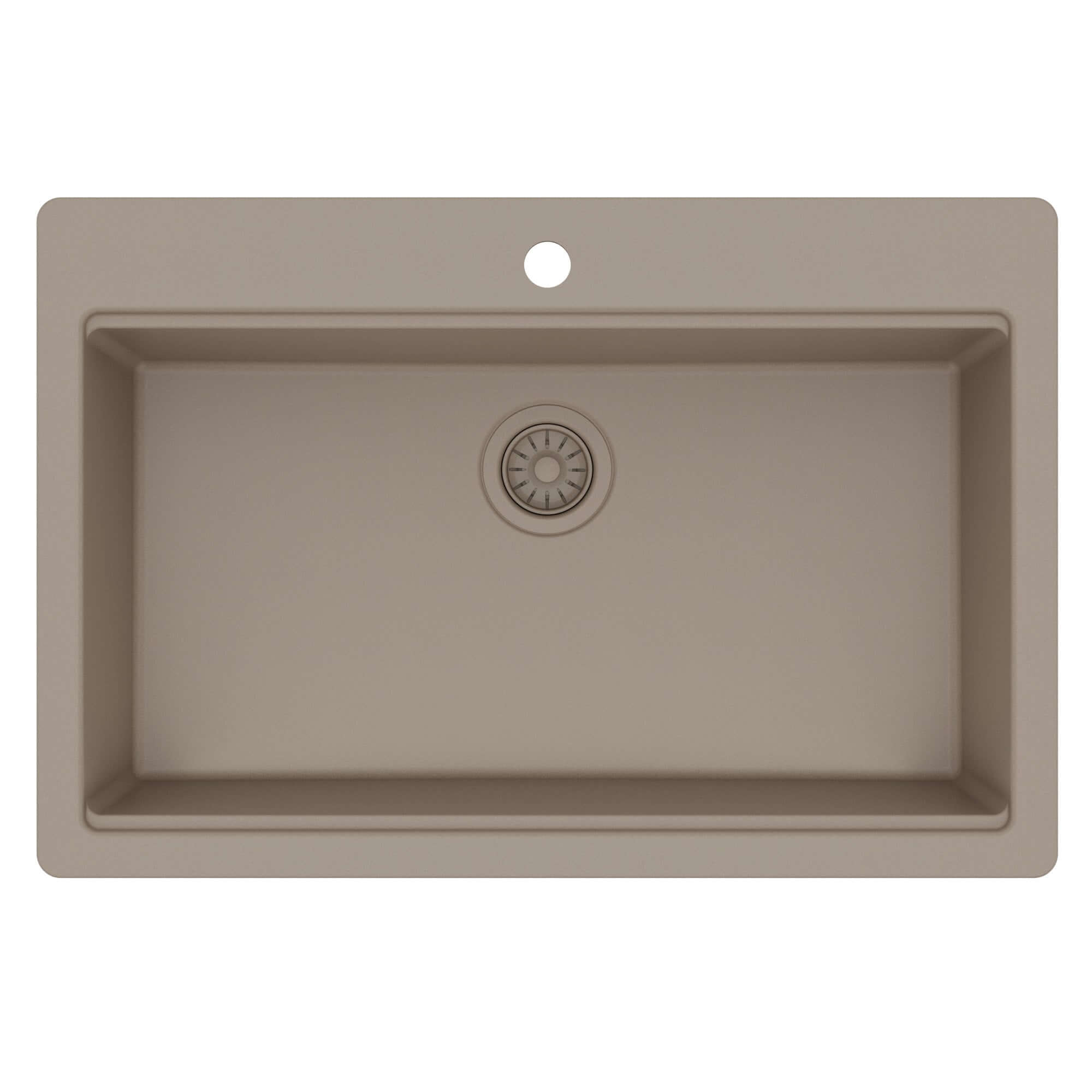 Karran 33 quartz composite workstation kitchen sink concrete product image