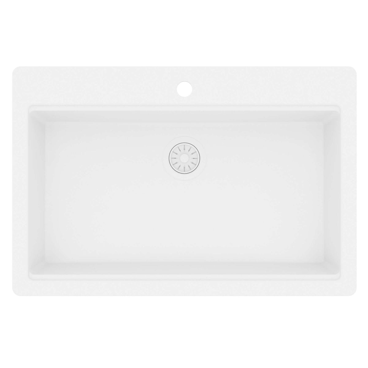 Karran 33 quartz composite workstation kitchen sink white product image