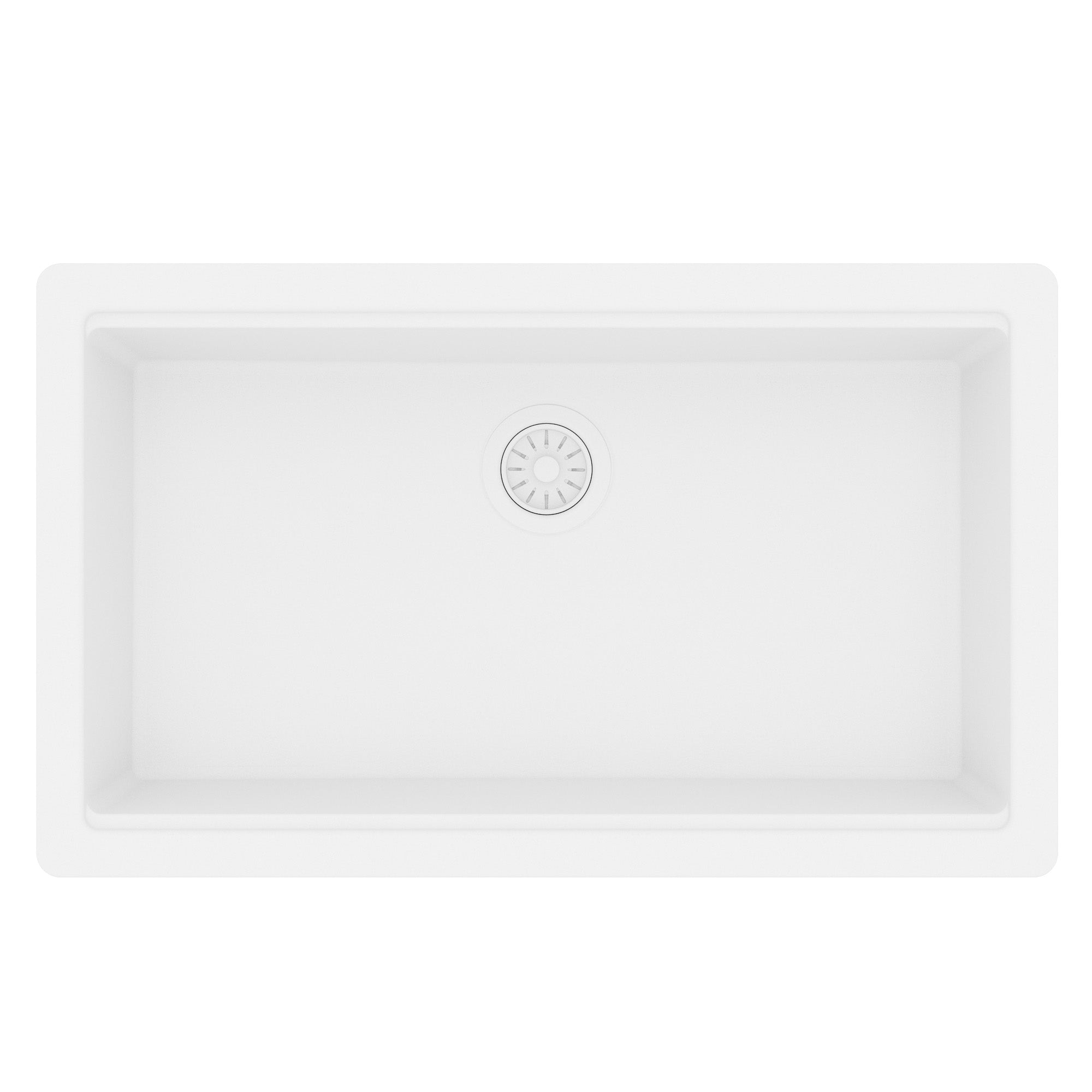 Karran 32 quartz composite workstation kitchen sink white product image