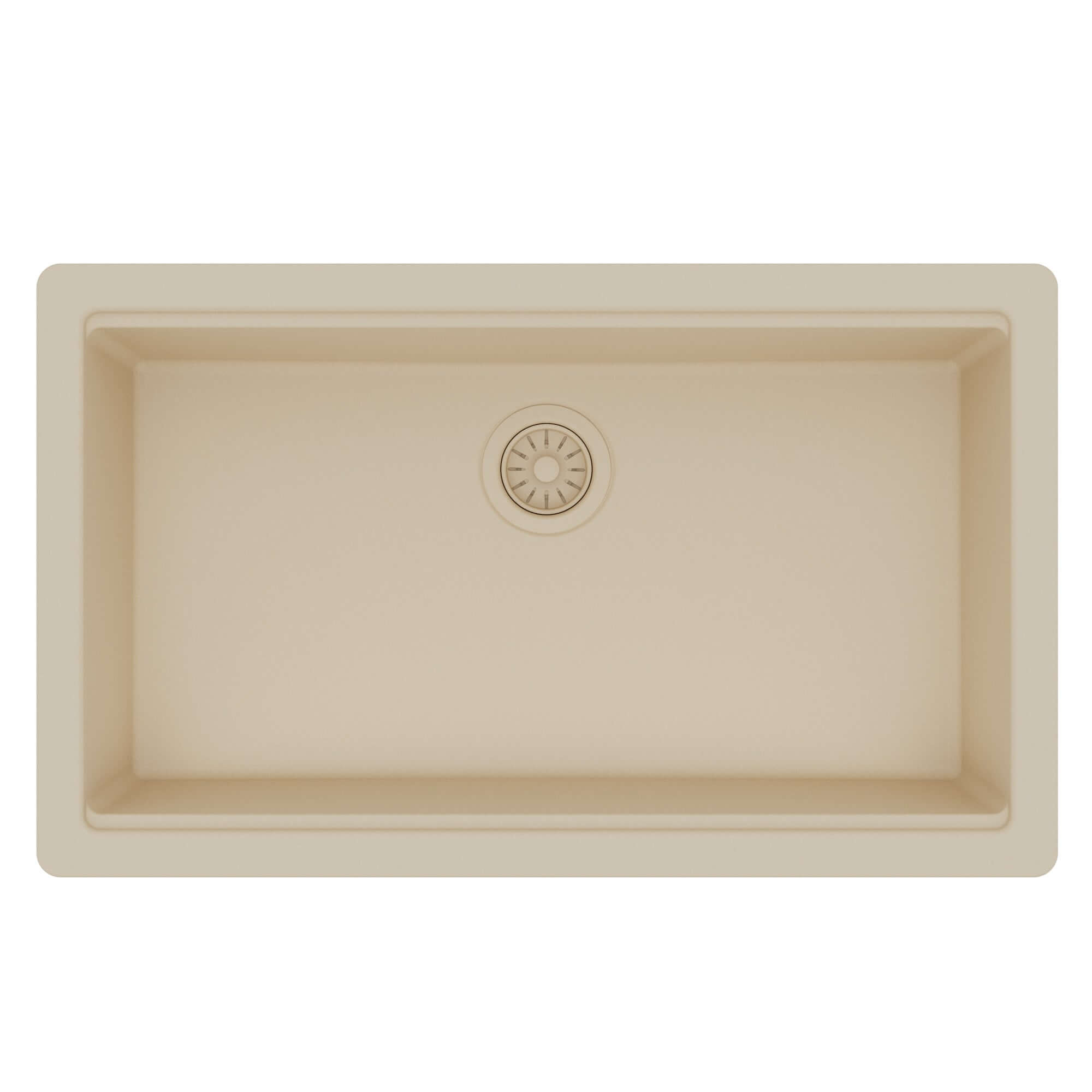 Karran 32 quartz composite workstation kitchen sink bisque product image