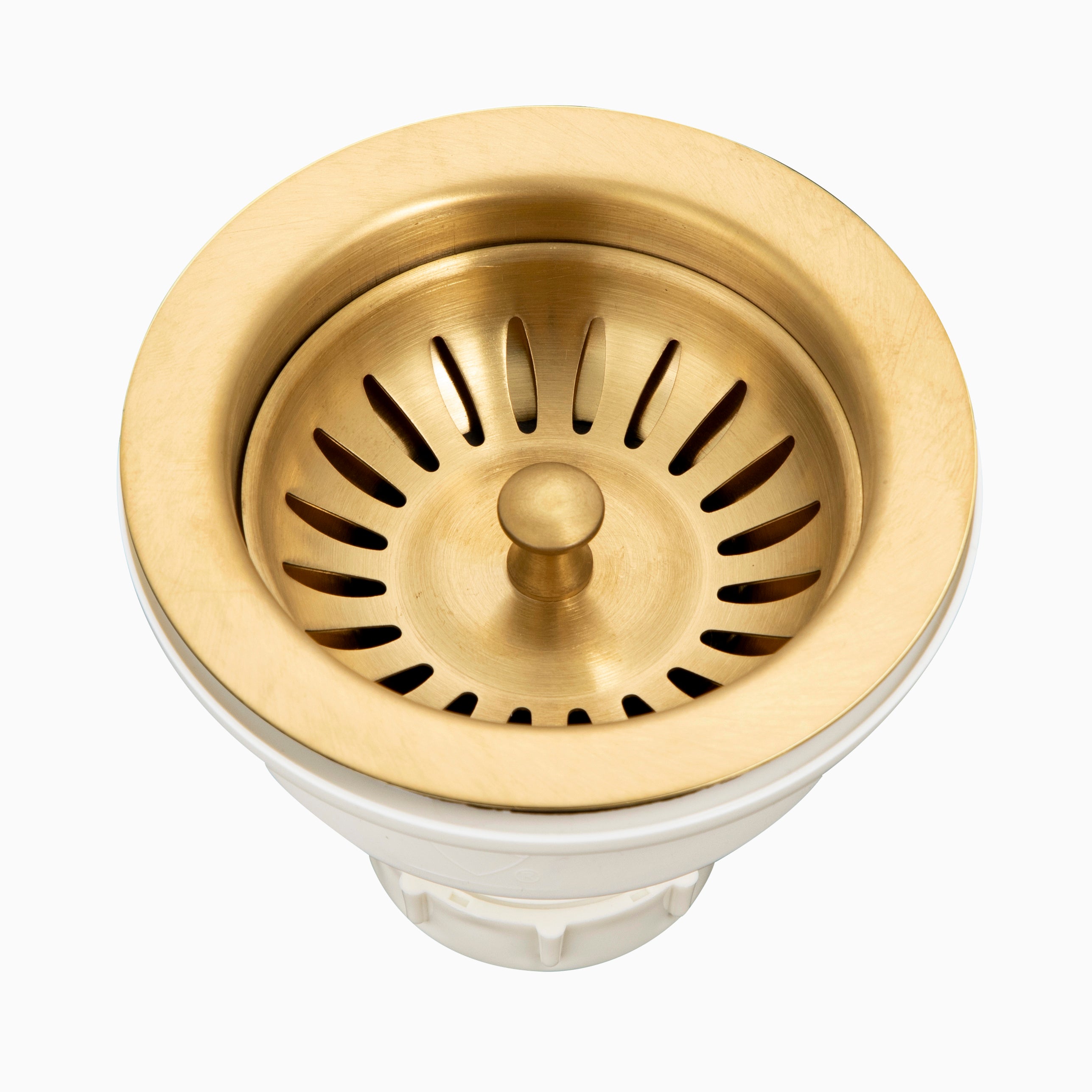 Houzer 3-1/2" Basket Strainer Drain in Antique Copper - Stainless Steel & Plastic, 20 Gauge, 190-9180 AC