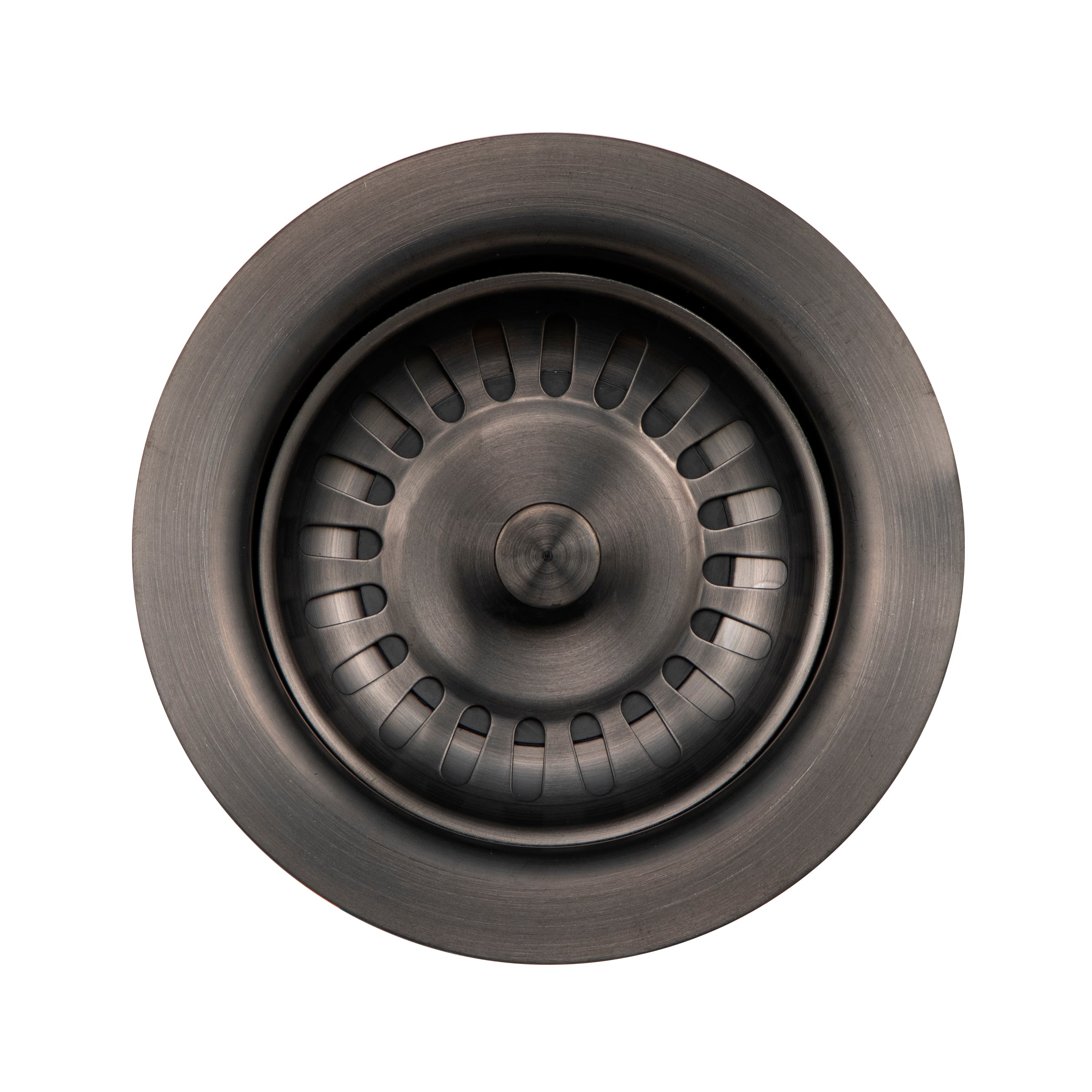 Houzer 3-1/2" Basket Strainer Drain in Graphite - Stainless Steel & Plastic, 20 Gauge, 190-9180 GR