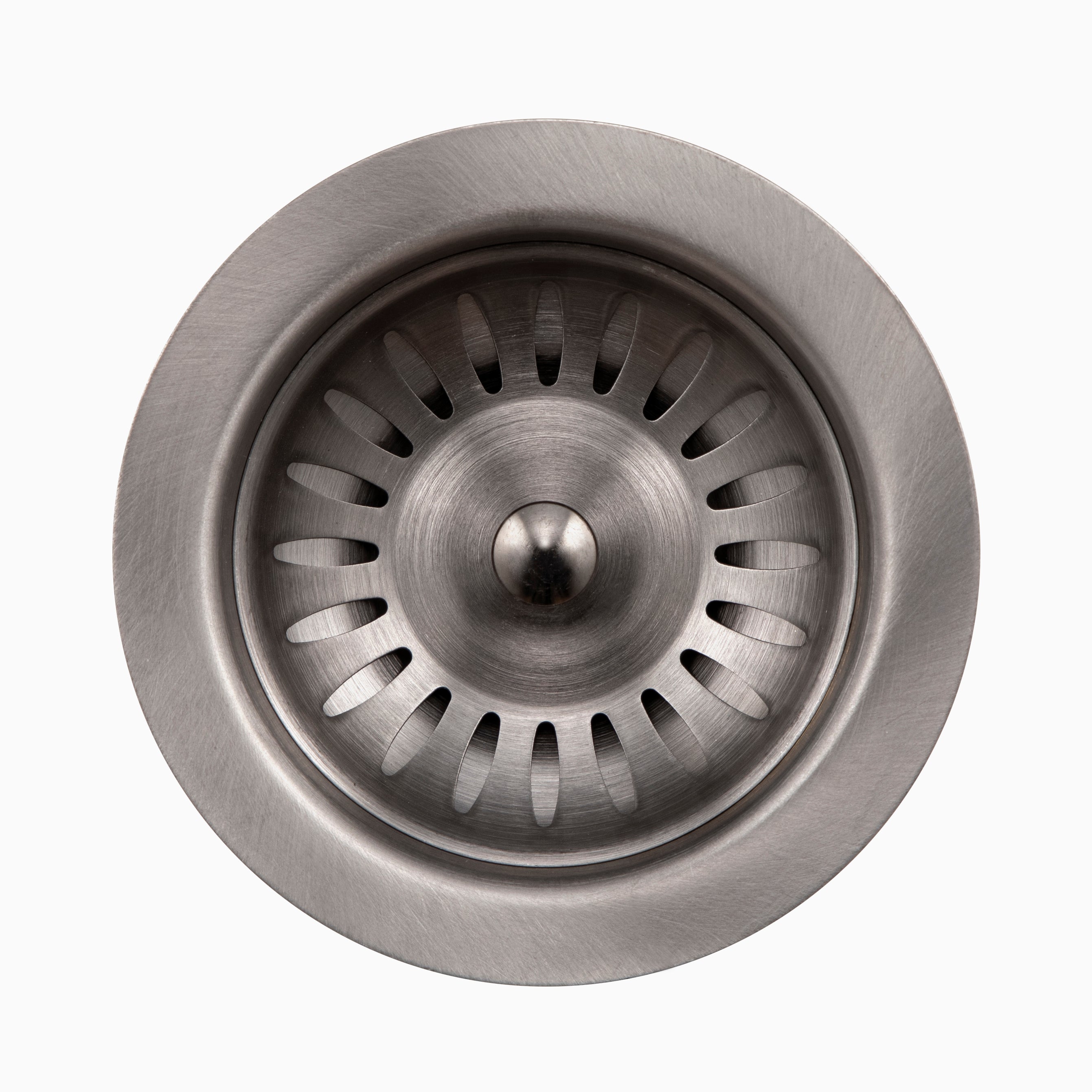 Houzer 3-1/2" Basket Strainer Drain in Pewter - Stainless Steel & Plastic, 190-9180 PW